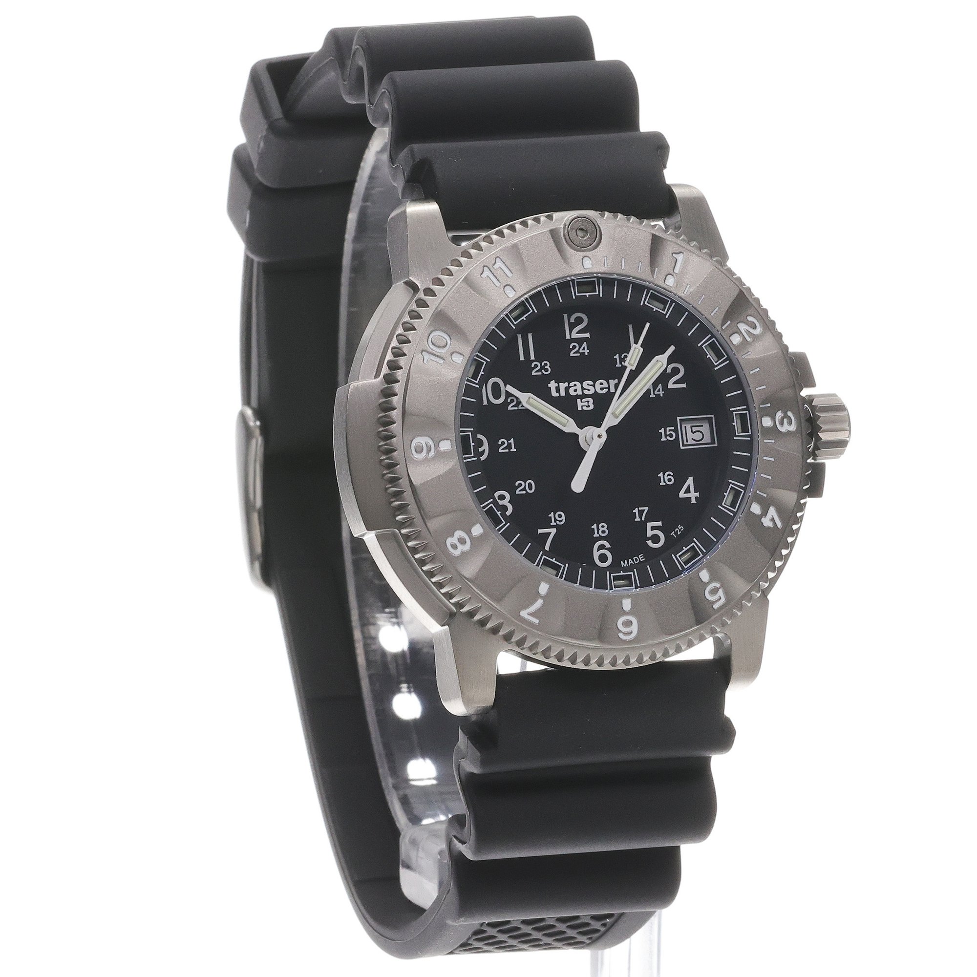 Traser TS-111833 P65 Tactical Mission Titanium Rubber Strap zegarek wojskowy P65 Tactical Mission