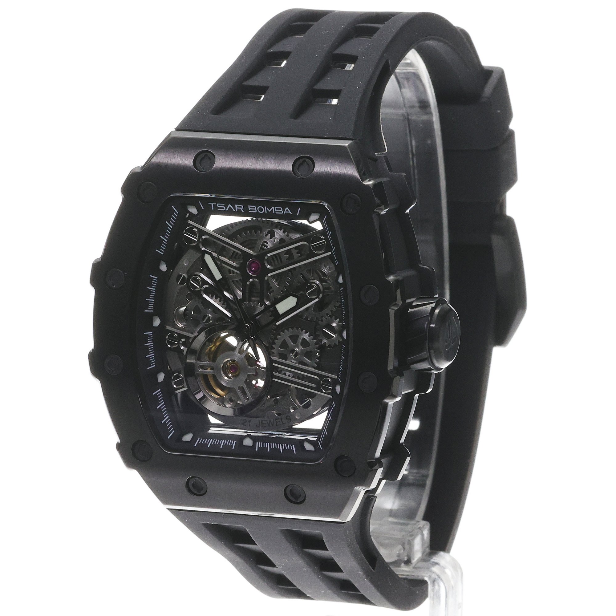 Tsar Bomba TB8208A-15 Elemental Elemental Automatic Black zegarek męski sportowy szafirowe
