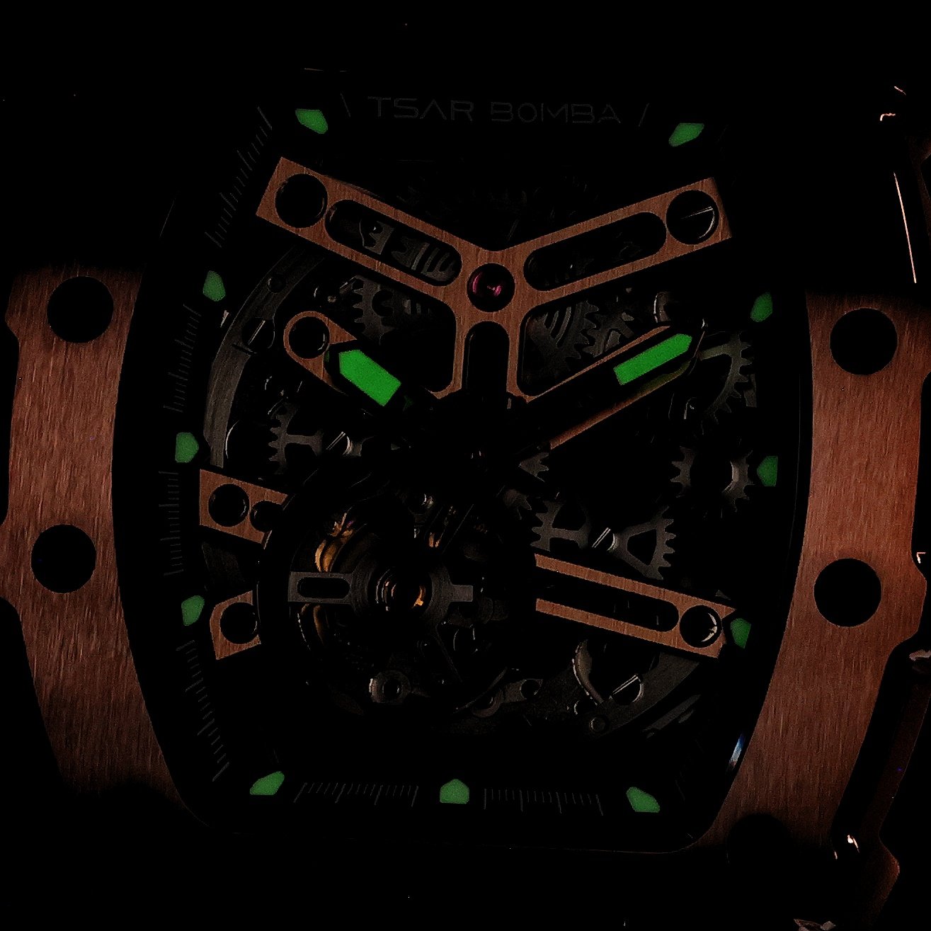 Tsar Bomba TB8208A-16 zegarek różowe złoto sportowy Elemental pasek - miniatura 5