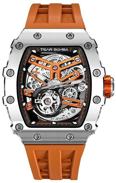 Tsar Bomba Elemental Automatic Silver Orange TB8208A-18