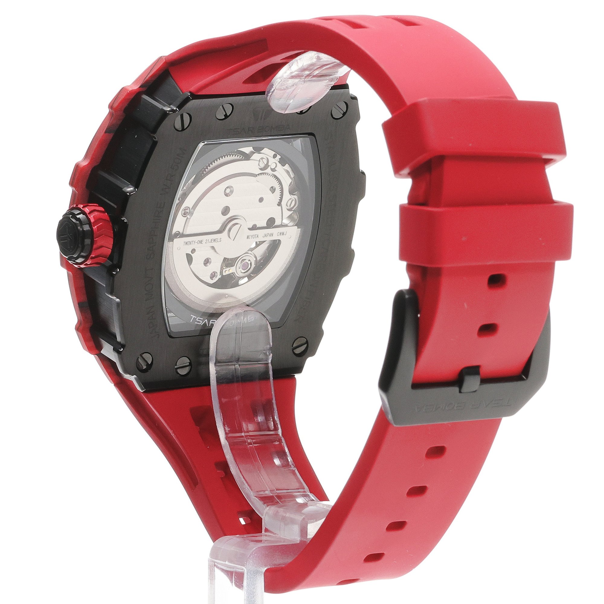 Tsar Bomba TB8208CF-37 Elemental Carbon Fiber Automatic Red zegarek sportowy Elemental - miniatura 4