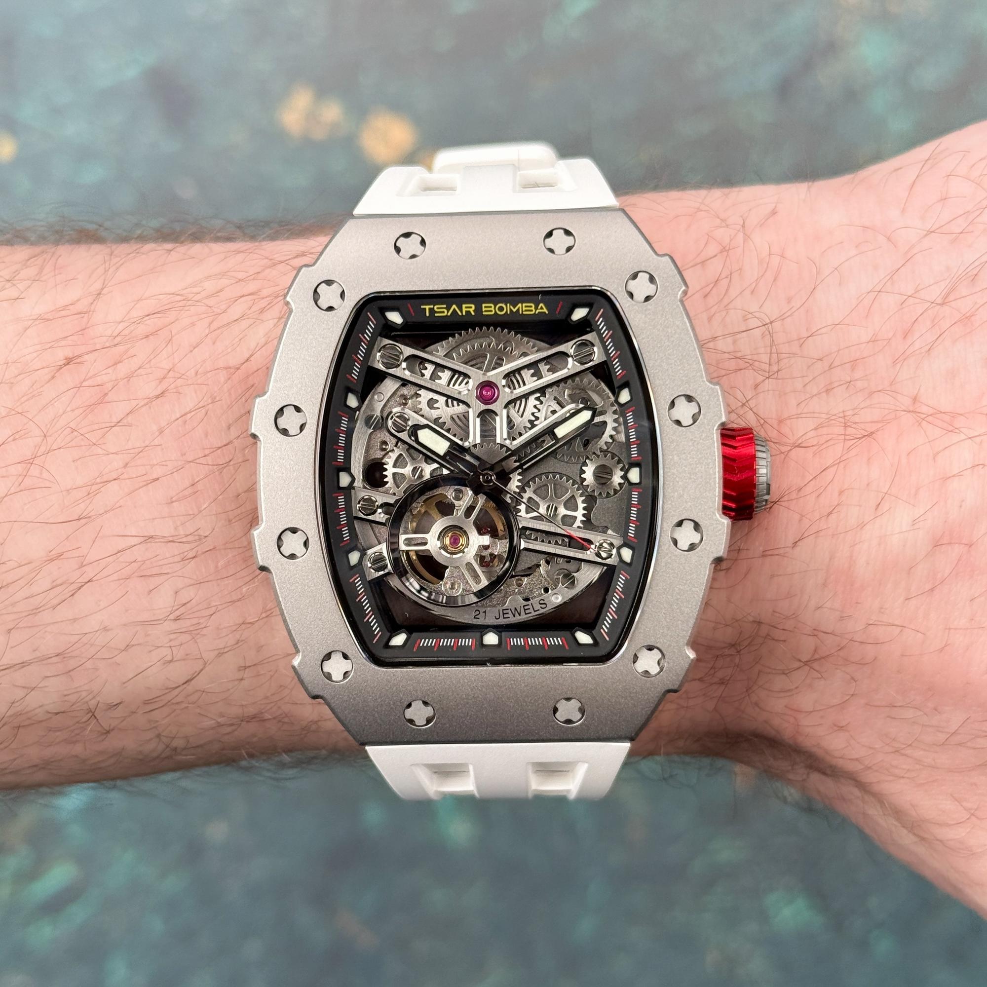 Tsar Bomba TB8208T-02 Elemental Titanium White zegarek sportowy Elemental