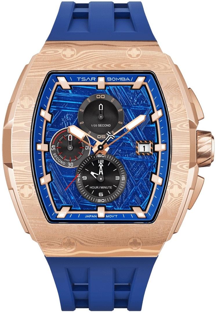 Tsar Bomba Elemental Quartz Rose Gold Blue TB8211QII-10