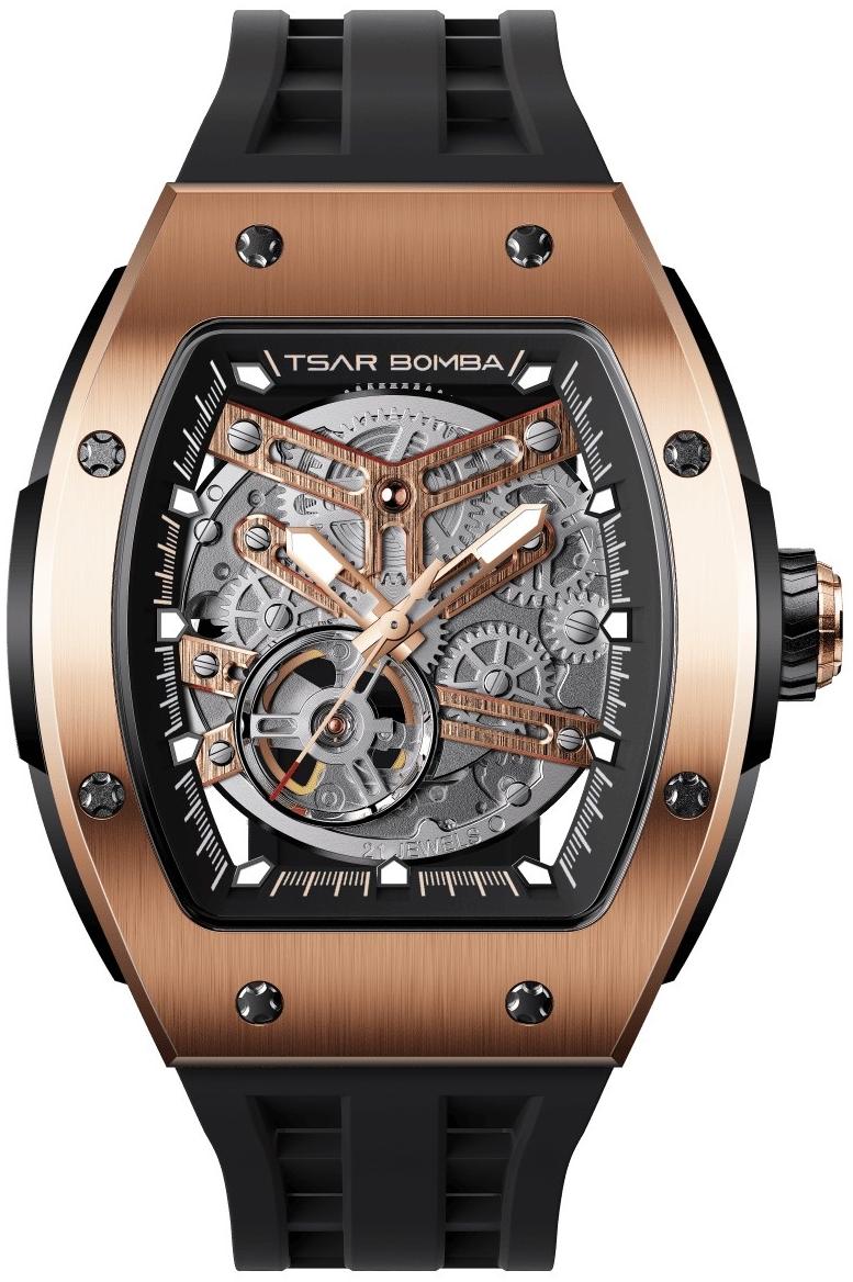 Tsar Bomba Elemental Automatic Rose Gold Black TB8228A-04