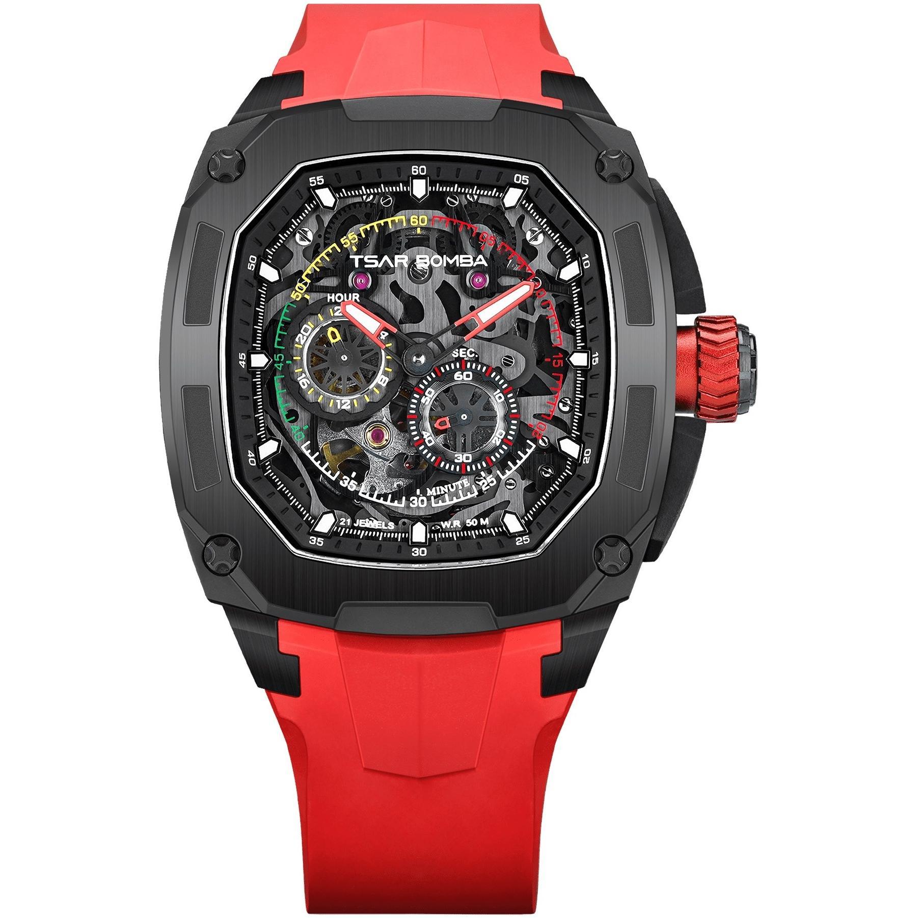 Tsar Bomba TB8601-01 Dark Matter Carbon Fiber Black Dark Matter sportowy zegarek czarny - miniatura 2