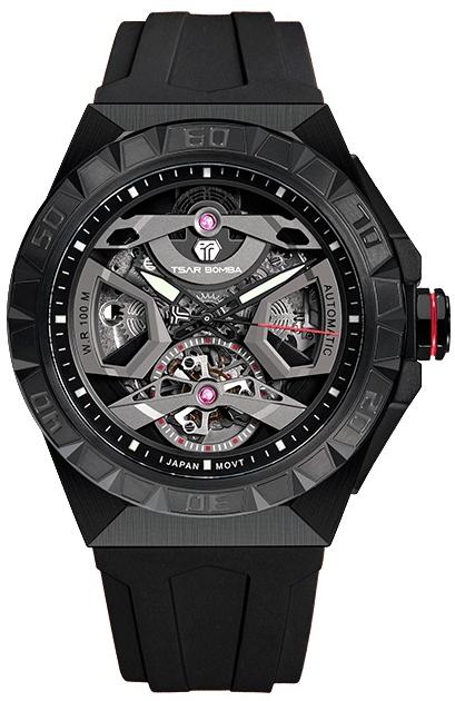 Elemental Automatic Silver Black Tsar Bomba TB8804A-02 