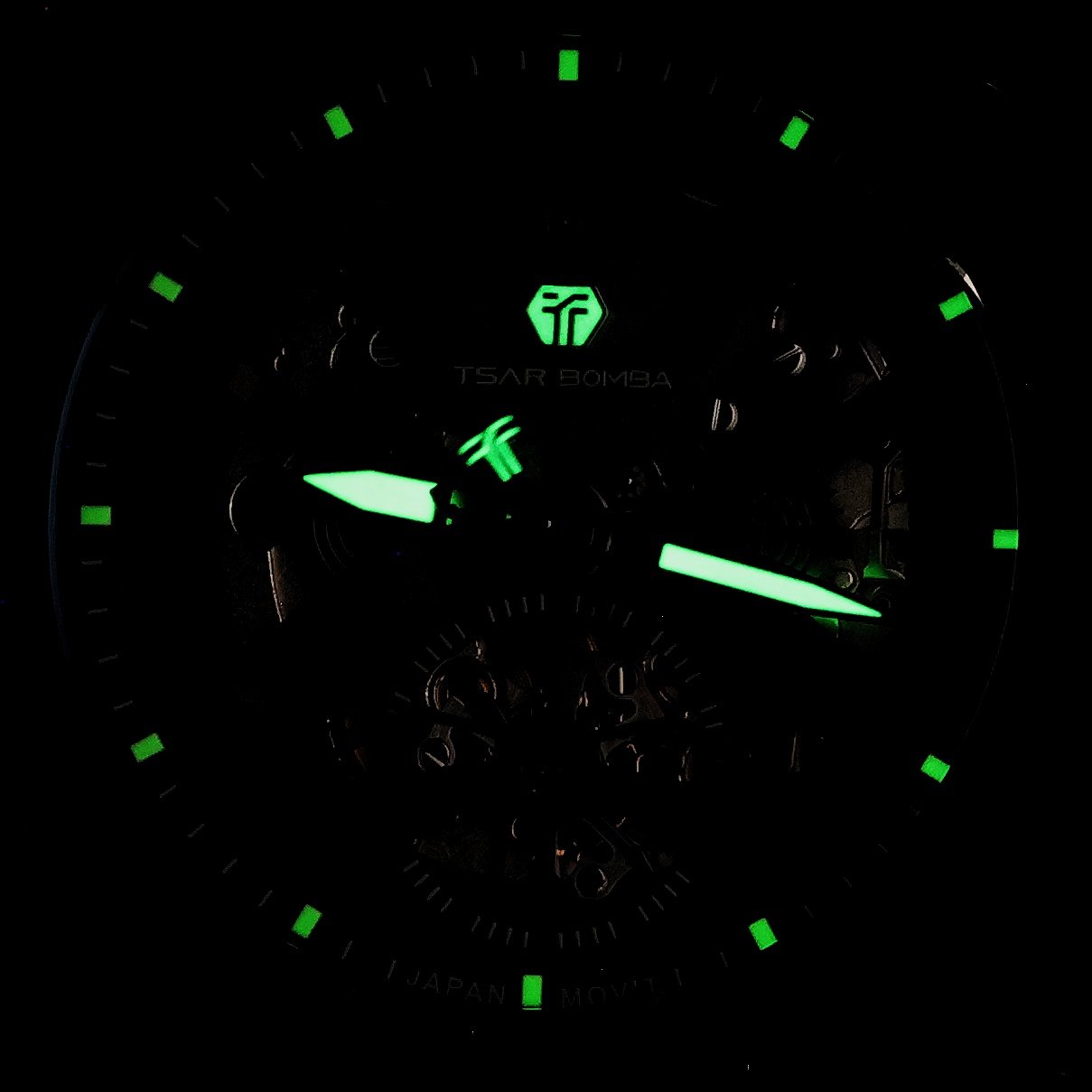 Tsar Bomba TB8804A-02 Elemental Elemental Automatic Silver Black zegarek męski sportowy szafirowe - miniatura 5