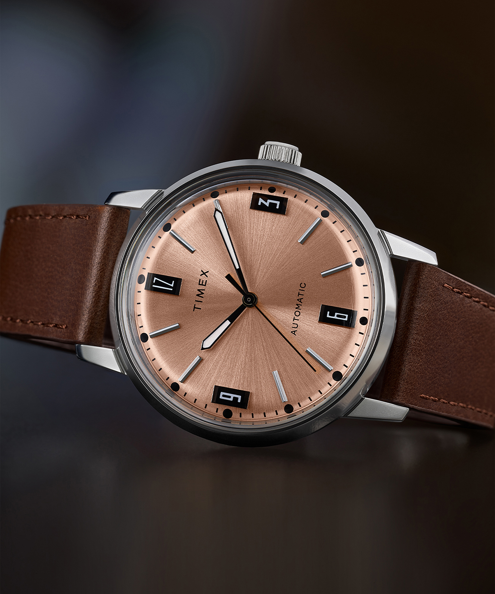 TW2W33800 zegarek srebrny klasyczny Marlin pasek - miniatura 5