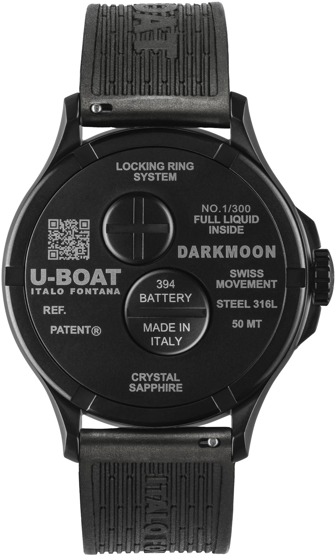 U-BOAT 2026 25° BLACK PVD zegarek sportowy Darkmoon