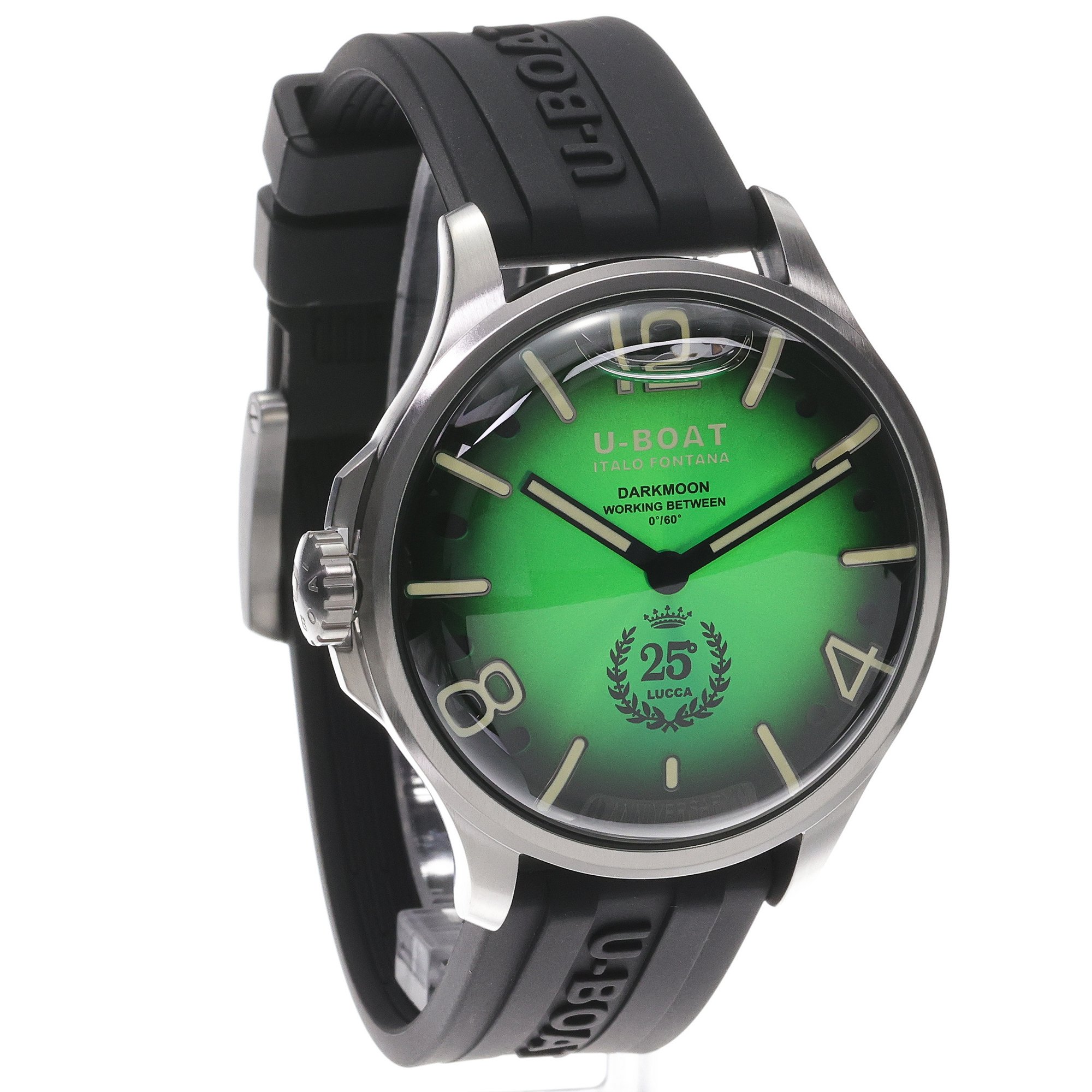 U-BOAT 2031 zegarek srebrny sportowy Darkmoon pasek