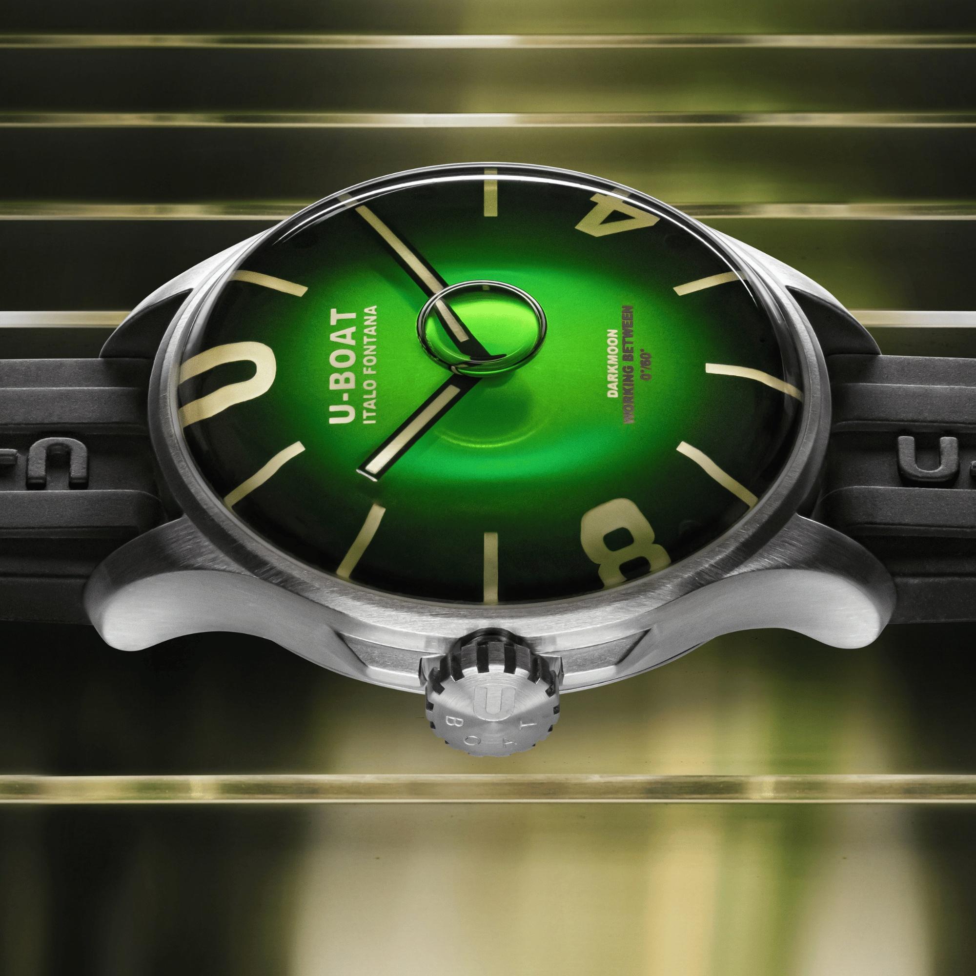 U-BOAT 8702 męski zegarek Darkmoon pasek
