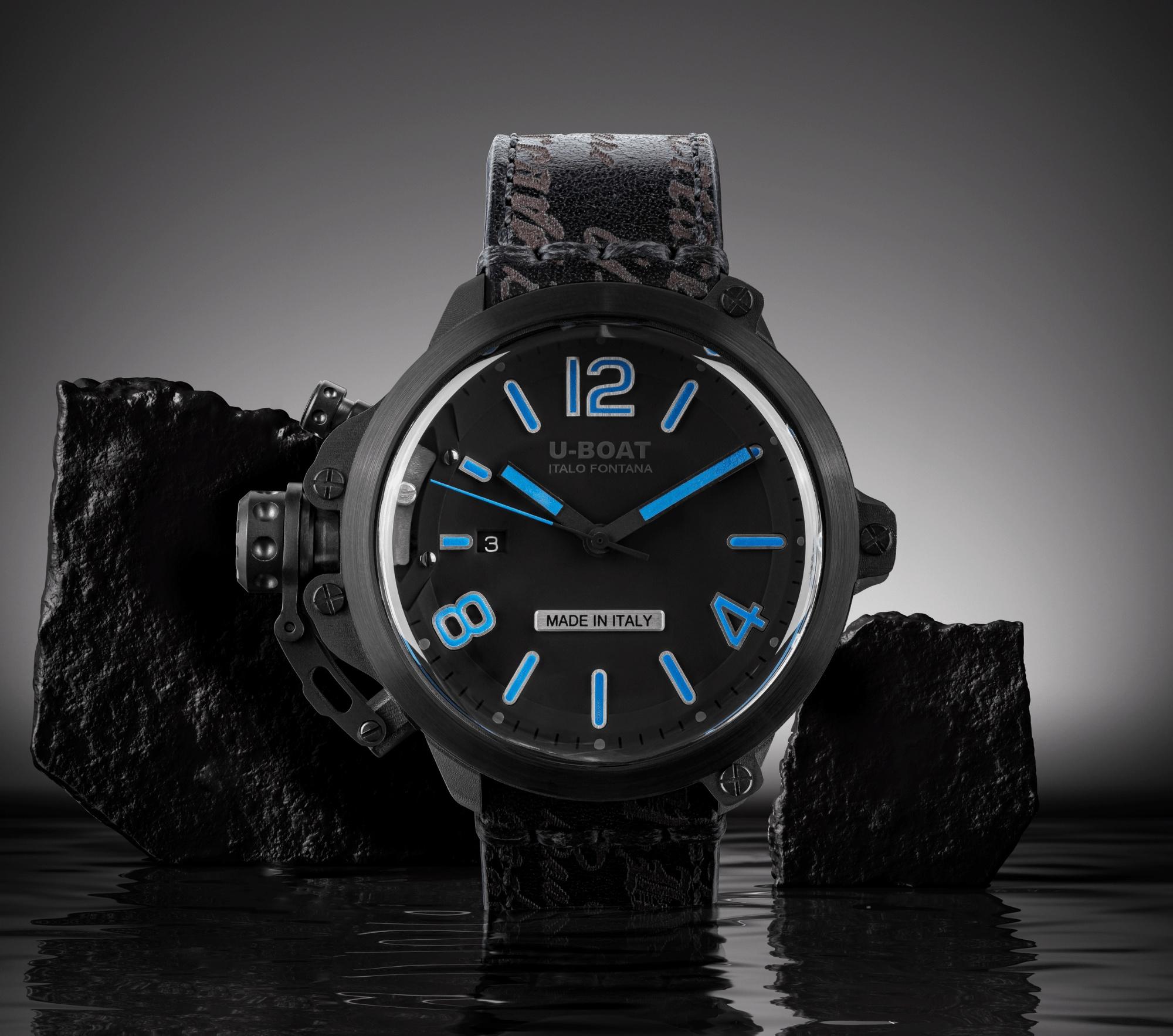 U-BOAT 8806 CAPSULE 50MM BLACK AUTOMATIC LIMITED EDITION zegarek klasyczny Capsule