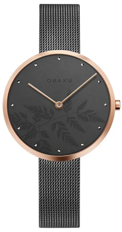 Obaku Denmark V219LXVKMJ Slim HASSEL NATUR - GRANITE - zdjęcie 1