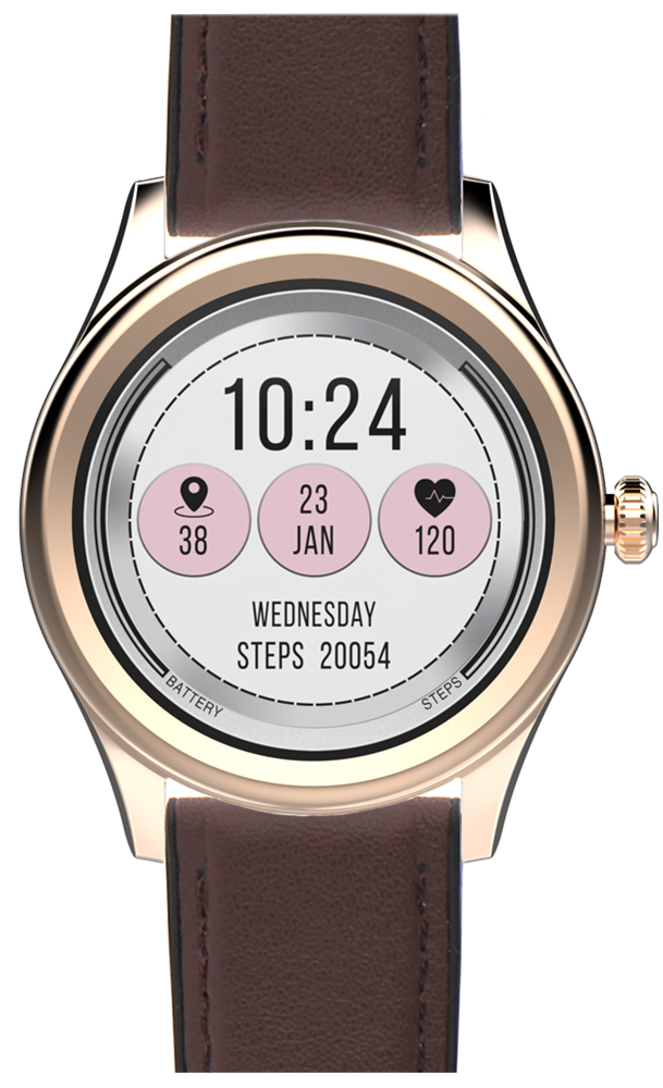 Vector Smart 44mm Różowe Złoto Brązowy damski VCTR-34-02-RG-S2BR