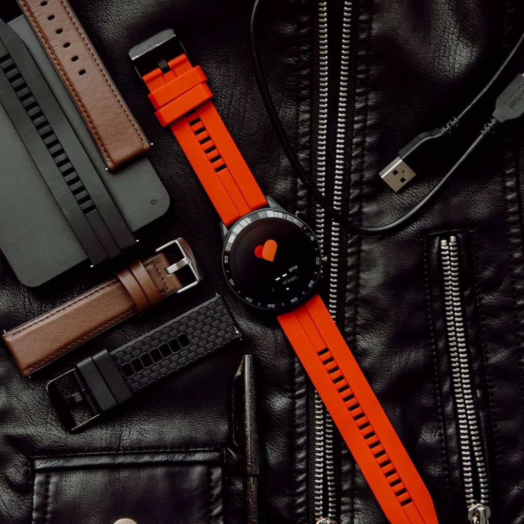 Vector Smart VCTR-32-22BK-22OG 47mm Pomarańczowy zegarek sportowy Smartwatch - miniatura 4