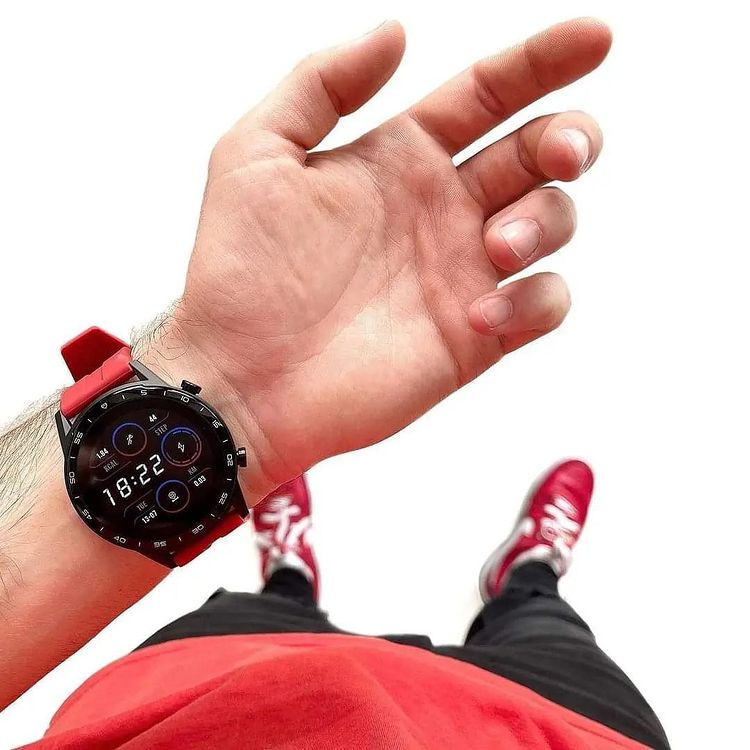 Vector Smart VCTR-32-22BK-S4RD 47mm Czerwony zegarek sportowy Smartwatch - miniatura 4