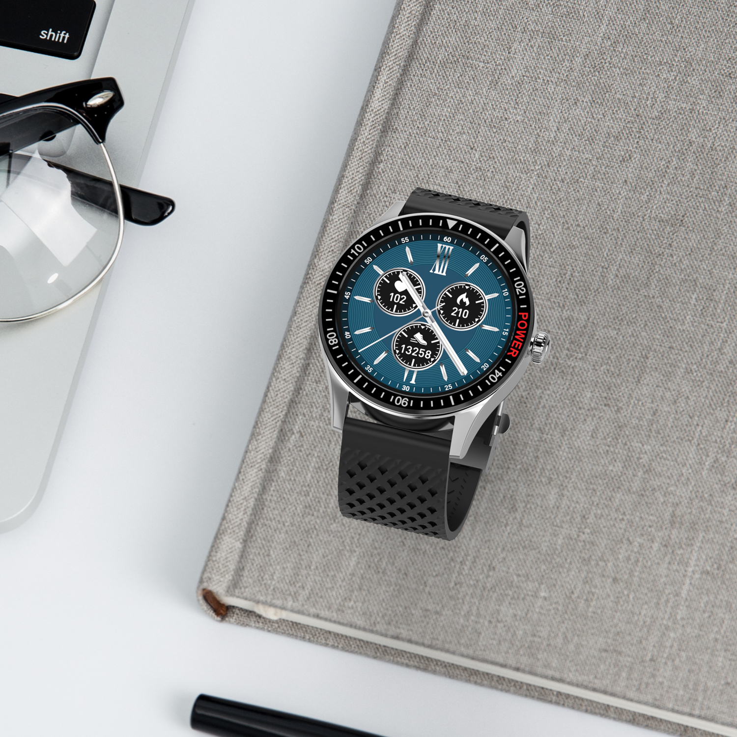 Vector Smart VCTR-34-01-BK zegarek srebrny sportowy Smartwatch pasek - miniatura 5