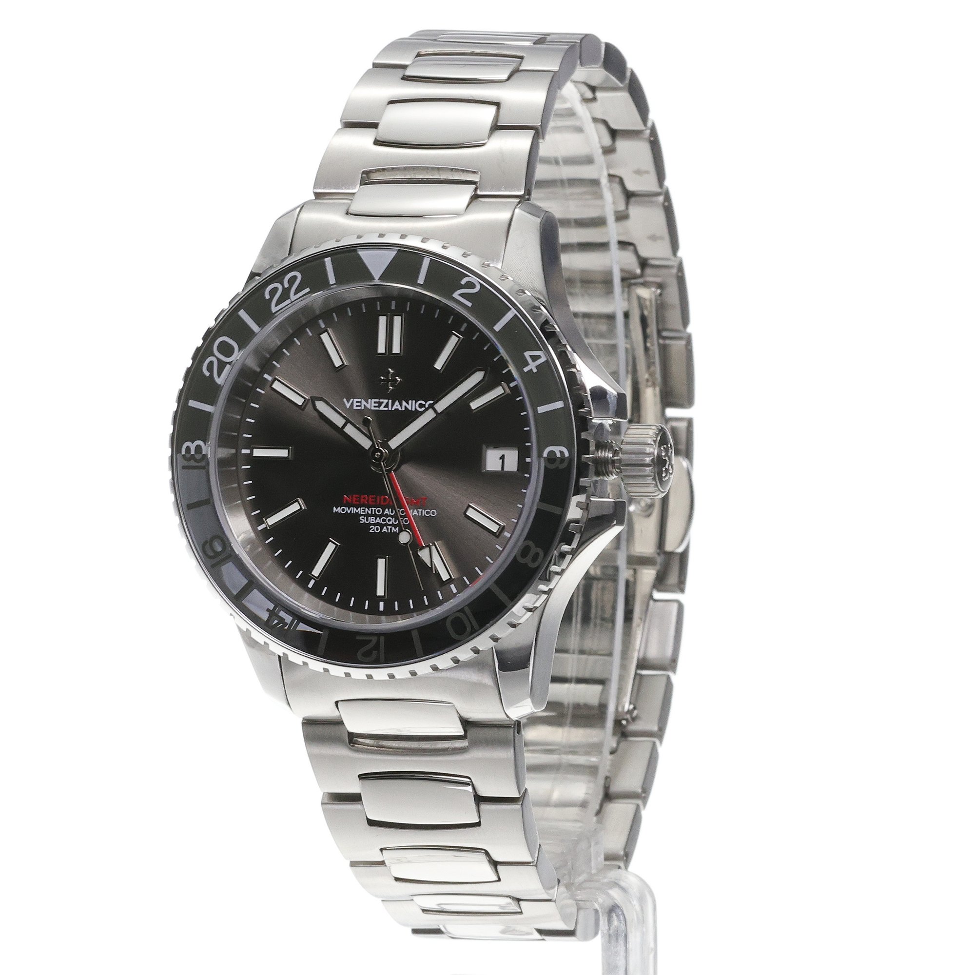 Venezianico 3521501C NEREIDE GMT Nereide GMT klasyczny zegarek srebrny - miniatura 2