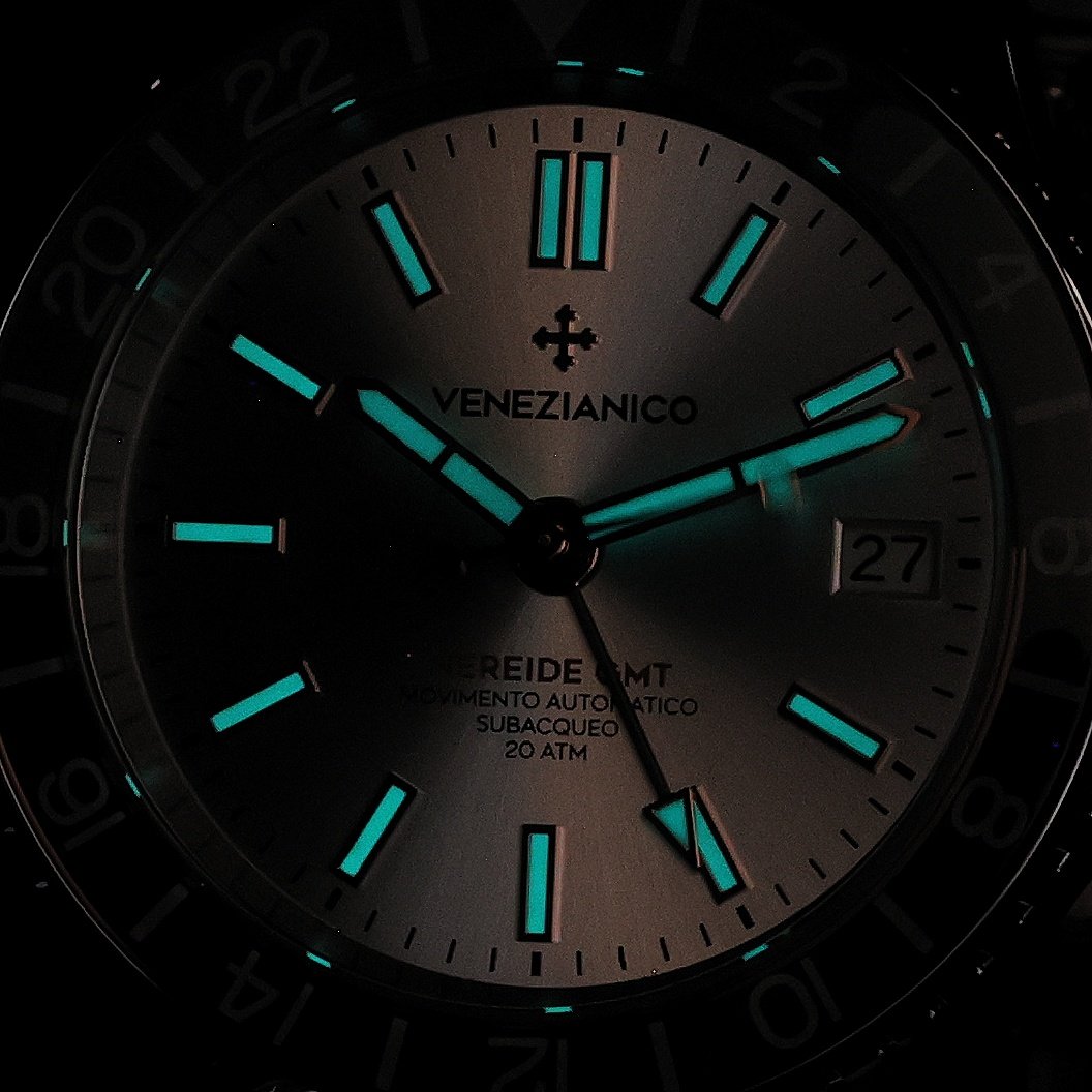 Venezianico 3521503C zegarek męski klasyczny Nereide GMT bransoleta - miniatura 5