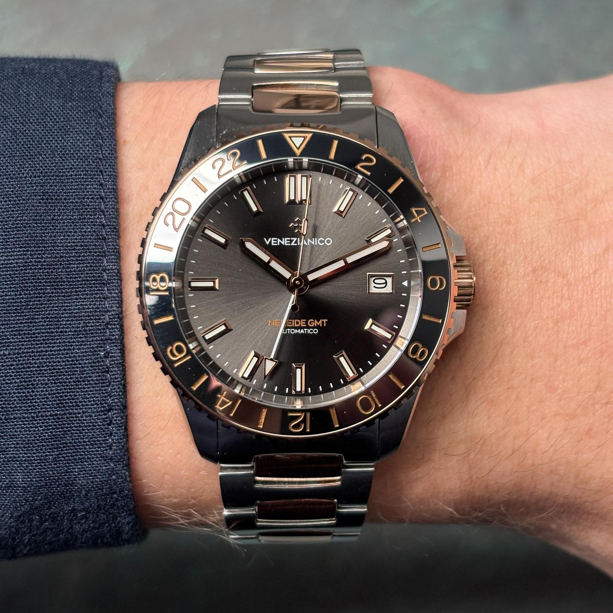 Venezianico 3521510 zegarek męski elegancki Nereide GMT bransoleta - miniatura 10