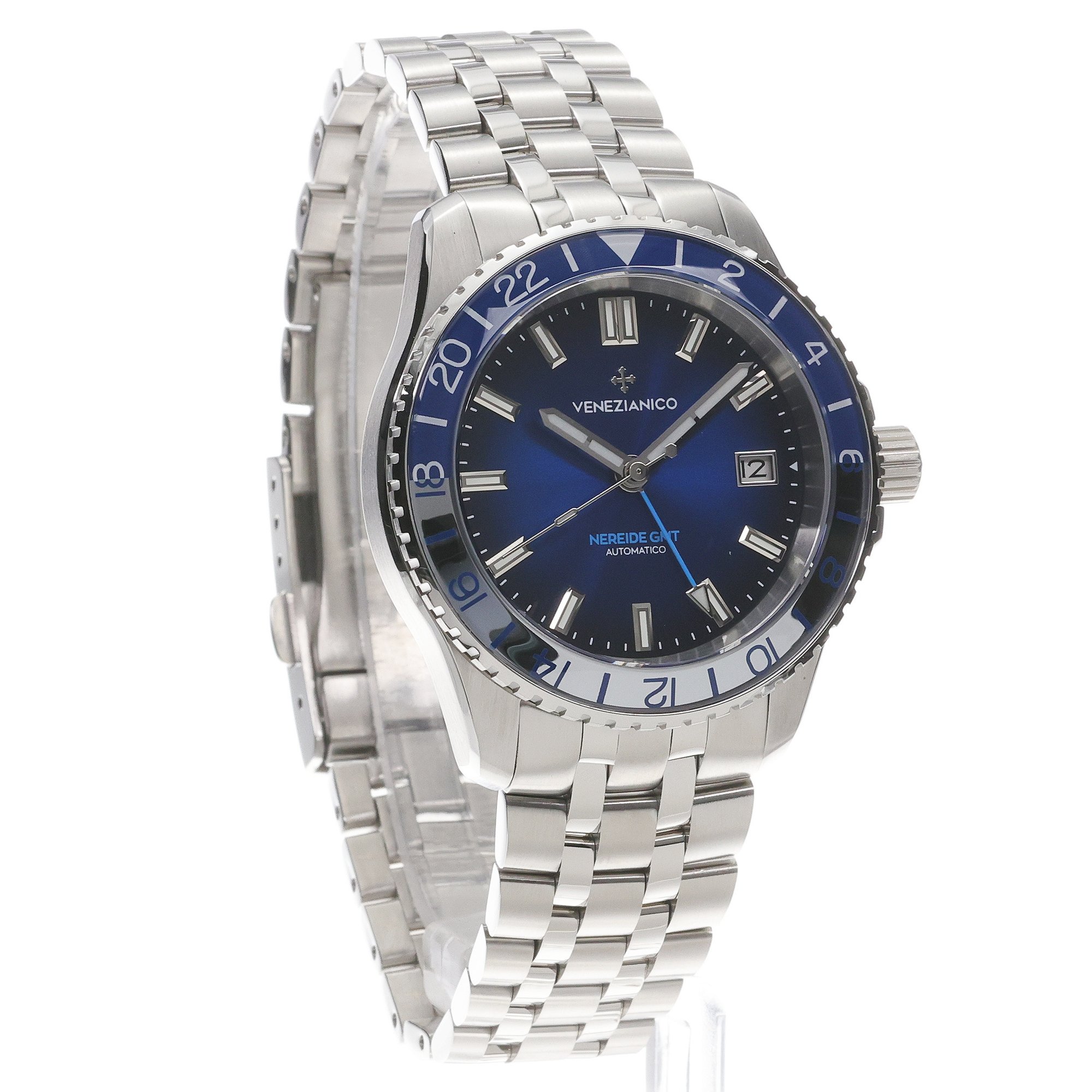 Venezianico 3521511S NEREIDE GMT 39 Nereide GMT elegancki zegarek srebrny - miniatura 3