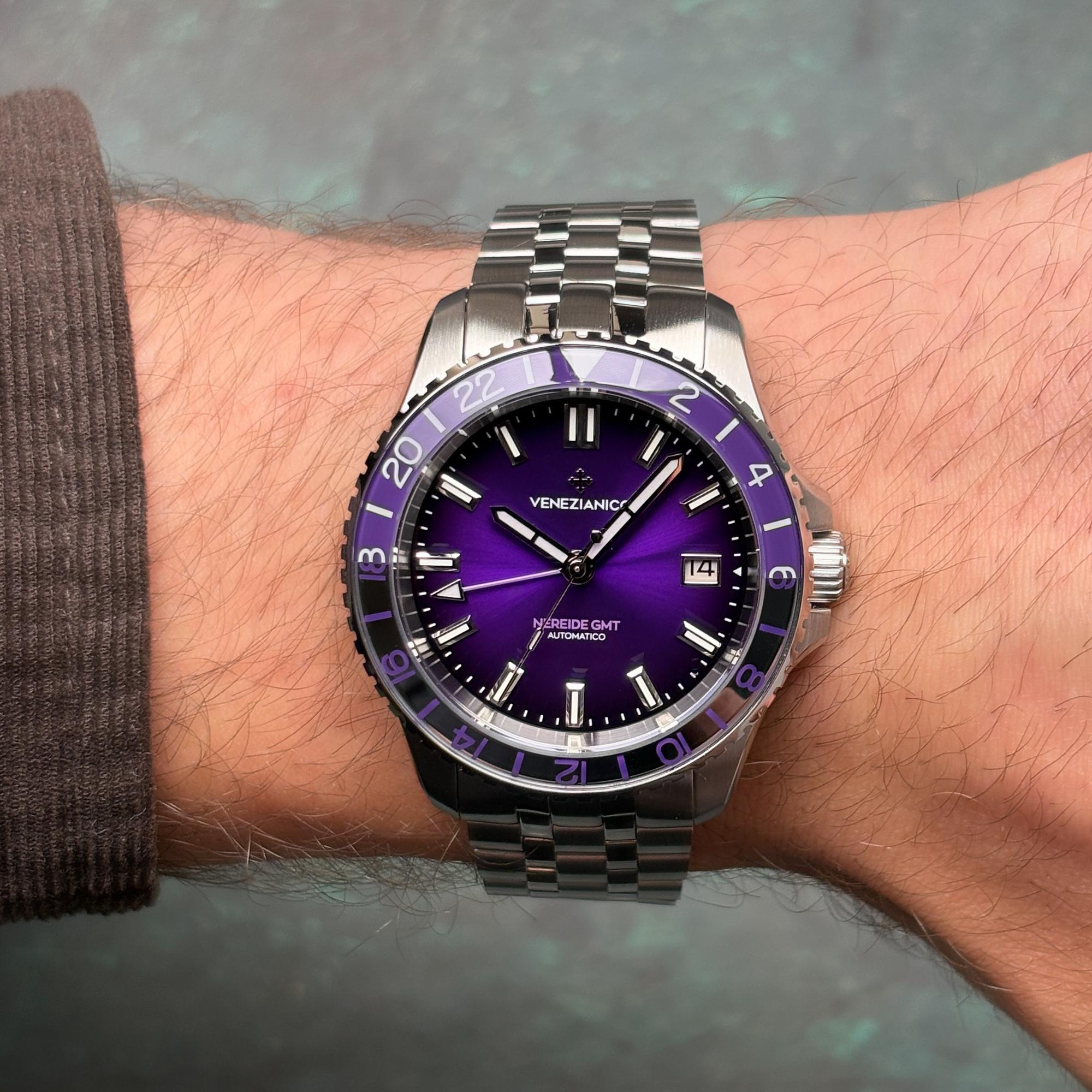 Venezianico 3521512S zegarek męski Nereide GMT srebrny - miniatura 12
