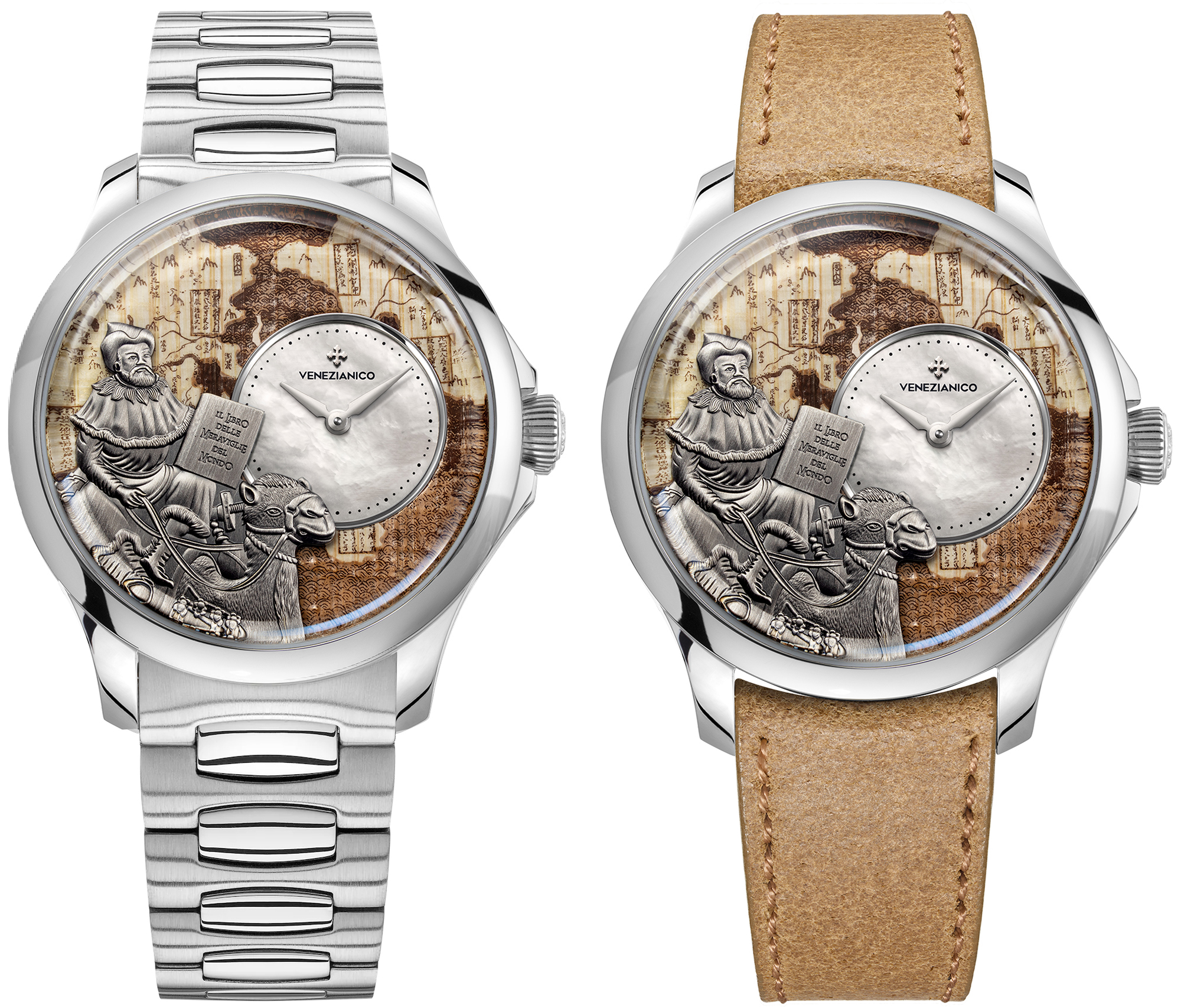 Venezianico Marco Polo 700th Anniversary Limited Edition-SET Redentore zegarek męski luksusowy szafirowe - miniatura 2