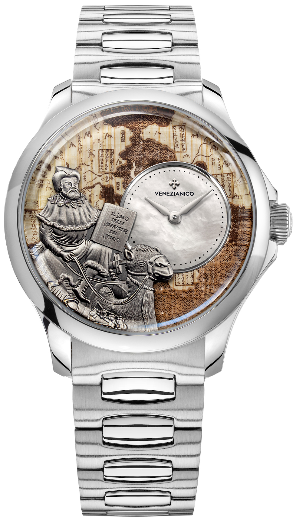 Venezianico Marco Polo 700th Anniversary Limited Edition-SET zegarek męski luksusowy Redentore pasek - miniatura 3