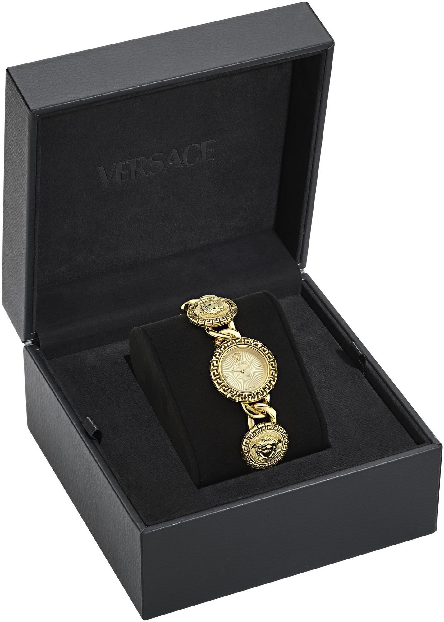 Versace VE0Q00425 zegarek złoty fashion-modowy GRECA bransoleta - miniatura 5