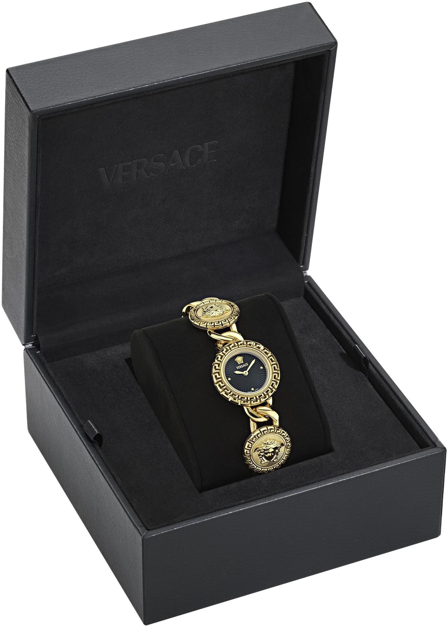 Versace VE0Q00525 zegarek złoty fashion-modowy GRECA bransoleta - miniatura 5