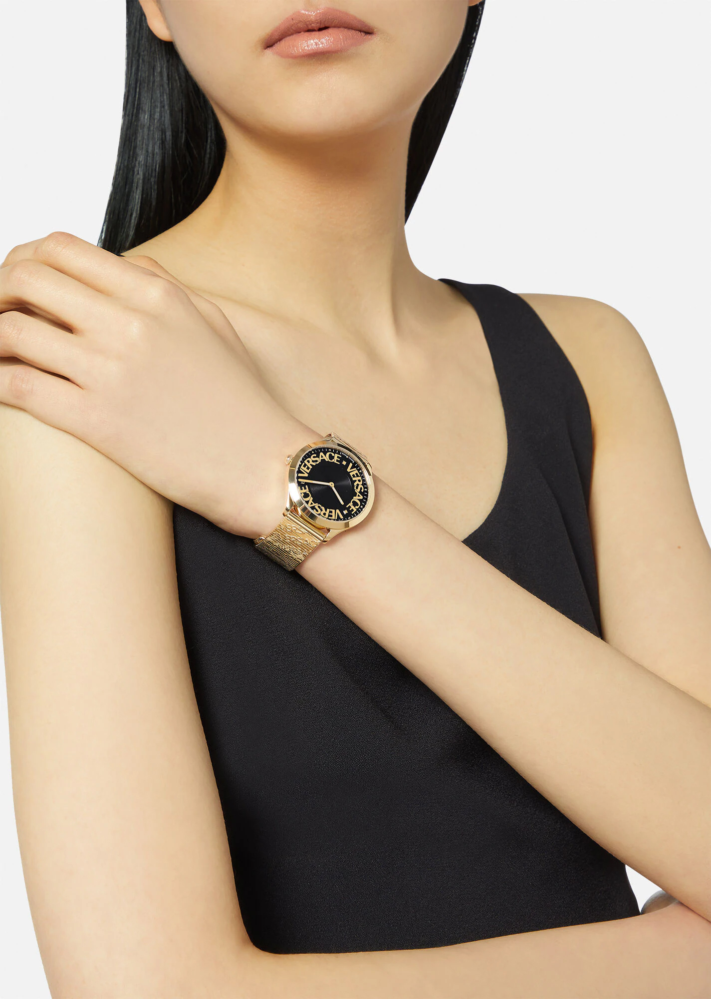 Versace VE2O00522 zegarek złoty fashion-modowy LOGO bransoleta - miniatura 5