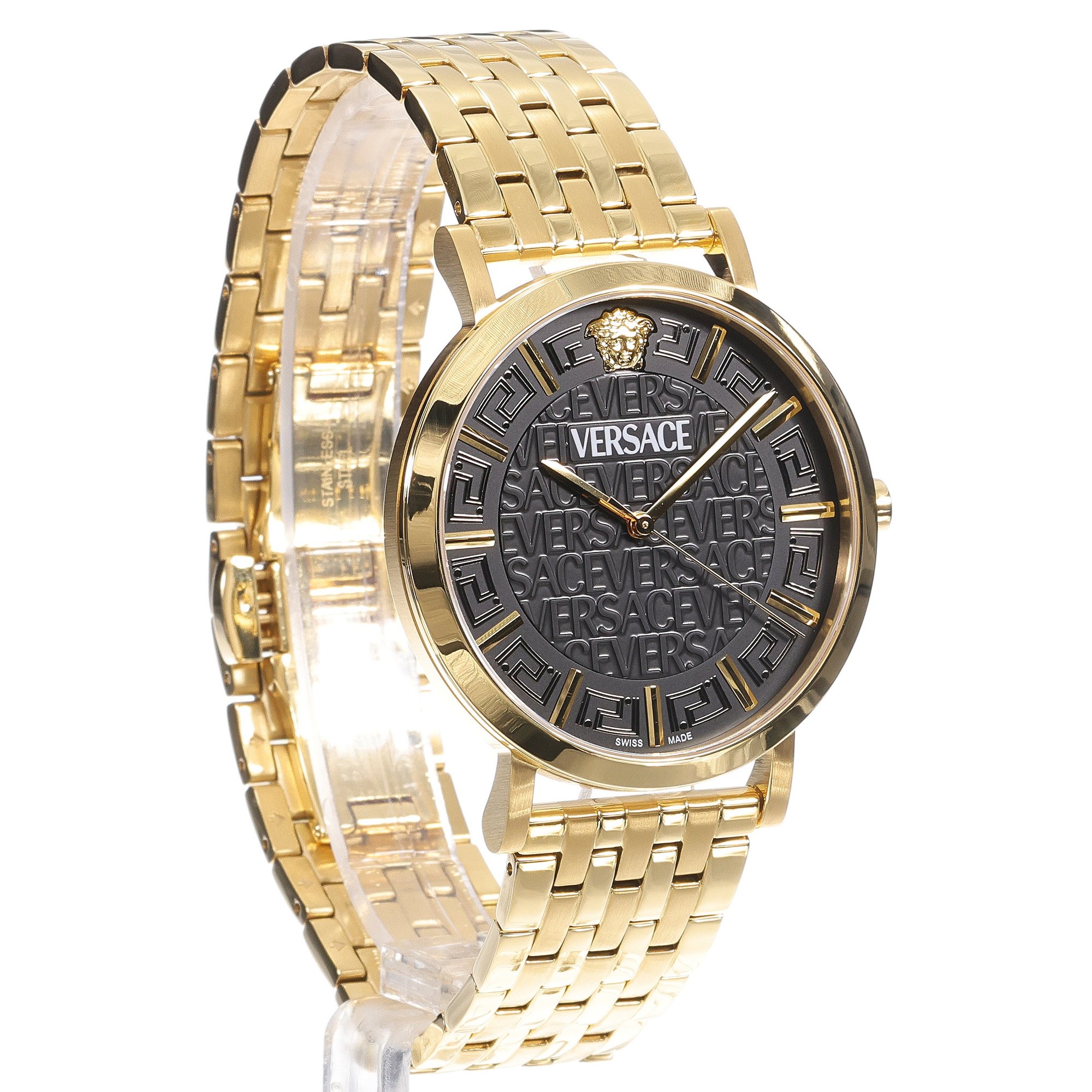 Versace VE8Q00524 zegarek złoty fashion-modowy GRECA bransoleta - miniatura 3
