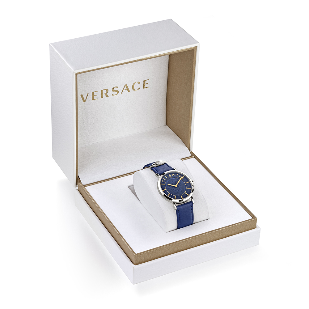 Versace VEK400121 zegarek srebrny elegancki ESSENTIAL pasek - miniatura 5