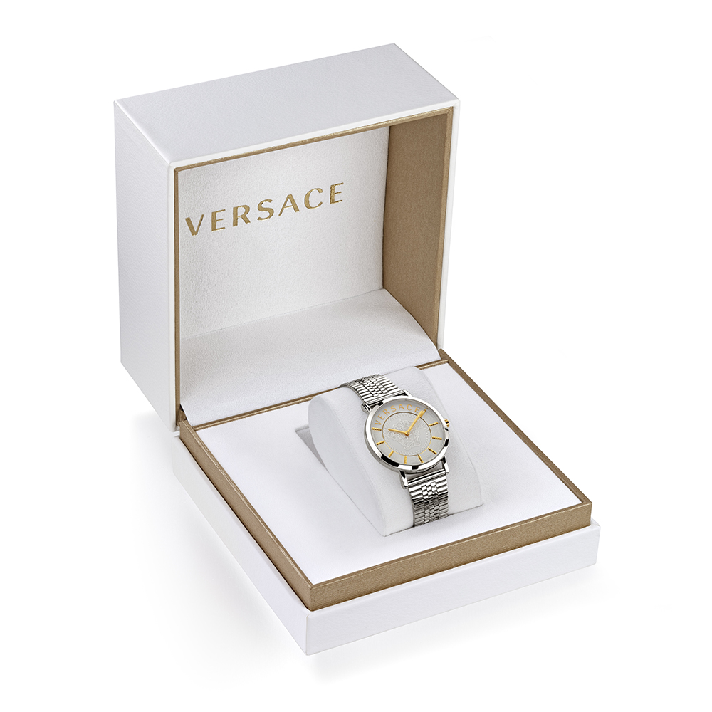 Versace VEK400521 zegarek złoty elegancki ESSENTIAL bransoleta - miniatura 5