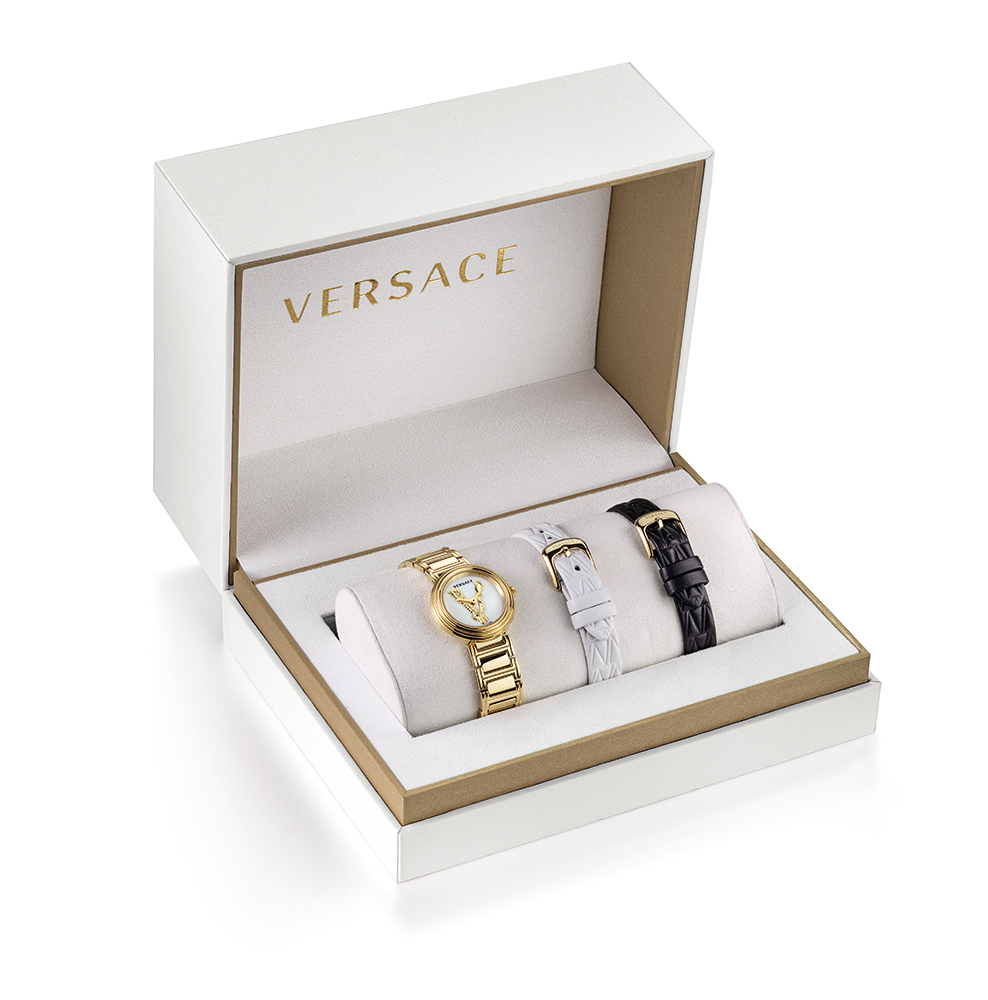 Versace VET300221 T3-MINI VIRTUS zegarek damski klasyczny szafirowe - miniatura 2