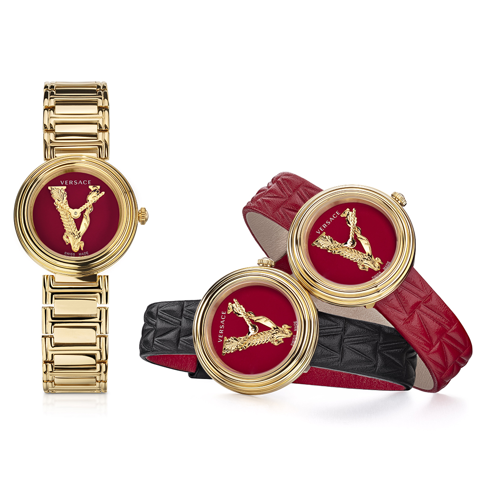 Versace VET300321 T3-MINI VIRTUS klasyczny zegarek złoty - miniatura 3