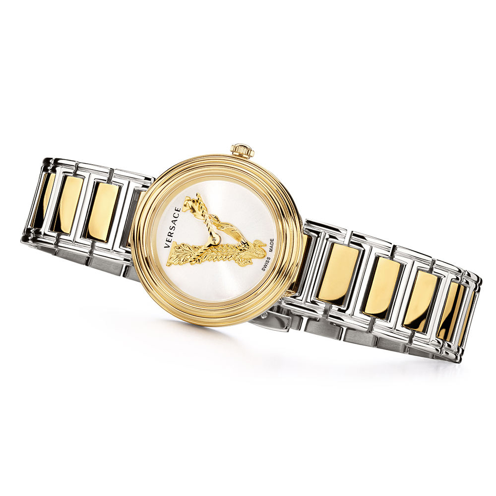 Versace VET300721 zegarek złoty klasyczny T3-MINI VIRTUS bransoleta - miniatura 4