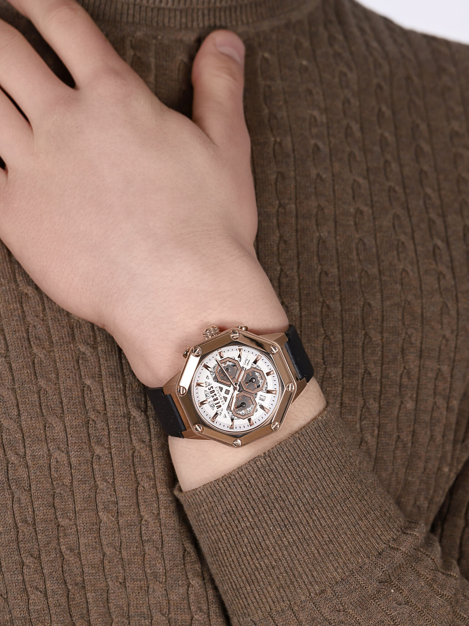 Versus Versace VSP391320 zegarek różowe złoto fashion/modowy Męskie pasek - miniatura 3