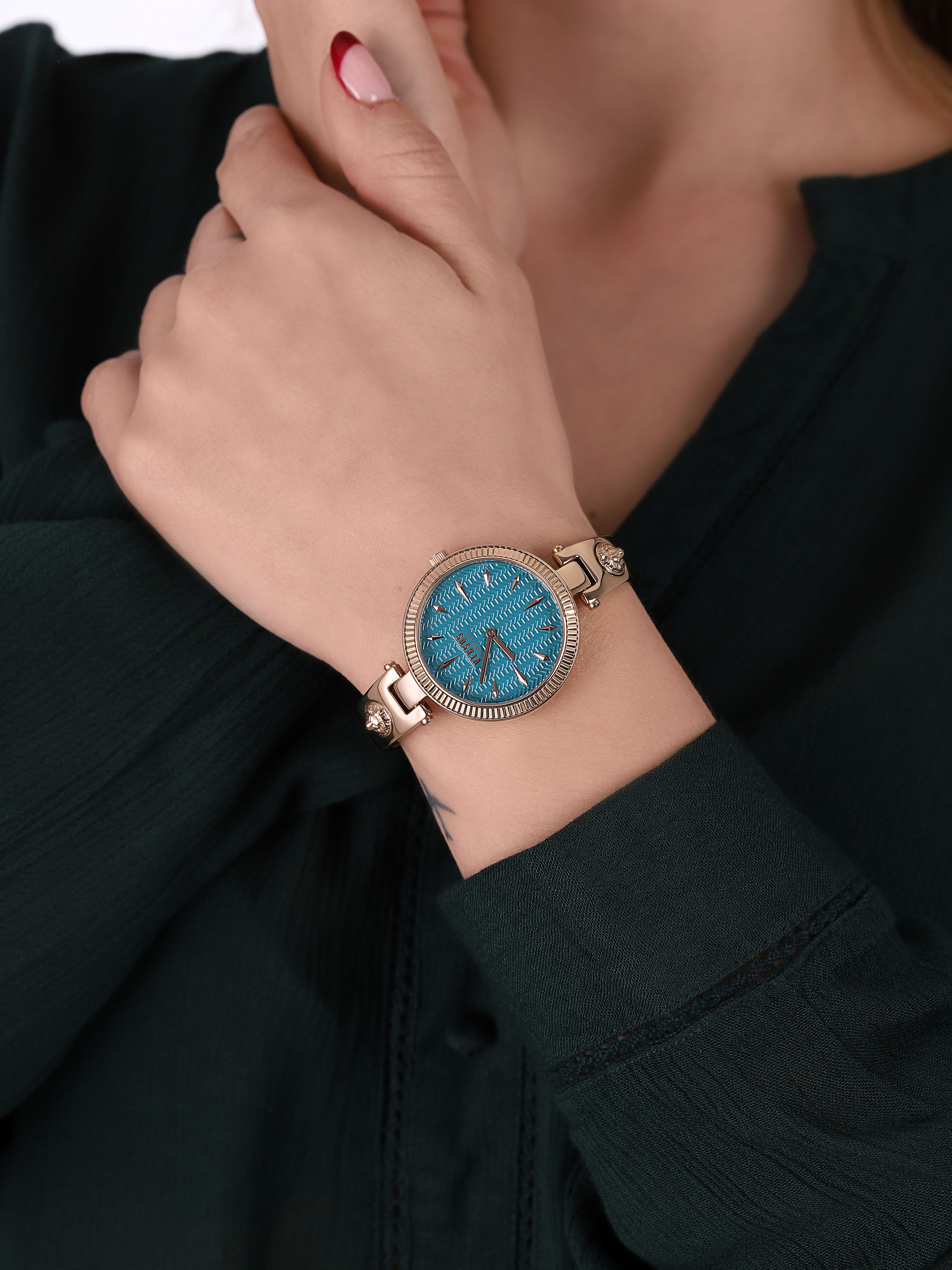 Versus Versace VSPEP0519 zegarek różowe złoto klasyczny Damskie bransoleta - miniatura 3