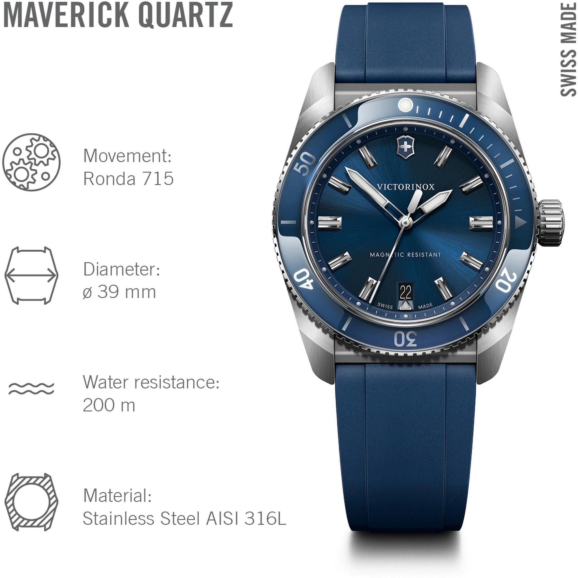 Victorinox 242094 Maverick Maverick Quartz zegarek męski klasyczny szafirowe