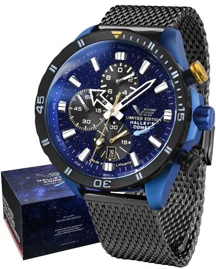 Vostok Europe 6S10-320E694BB Almaz Almaz Chrono Halleys Comet Special Edition
