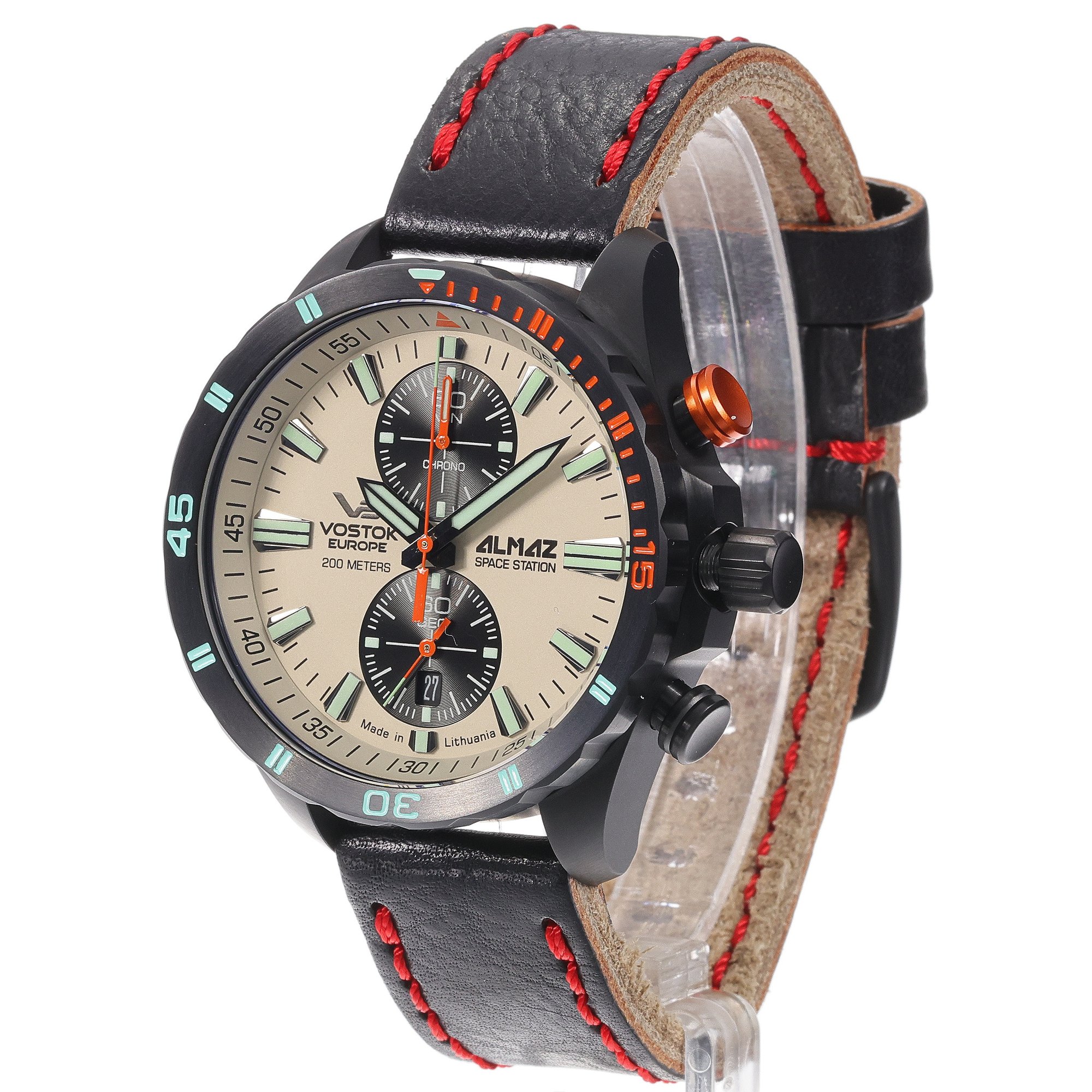 Vostok Europe 6S11-320C677LB zegarek czarny luksusowy Almaz pasek - miniatura 2