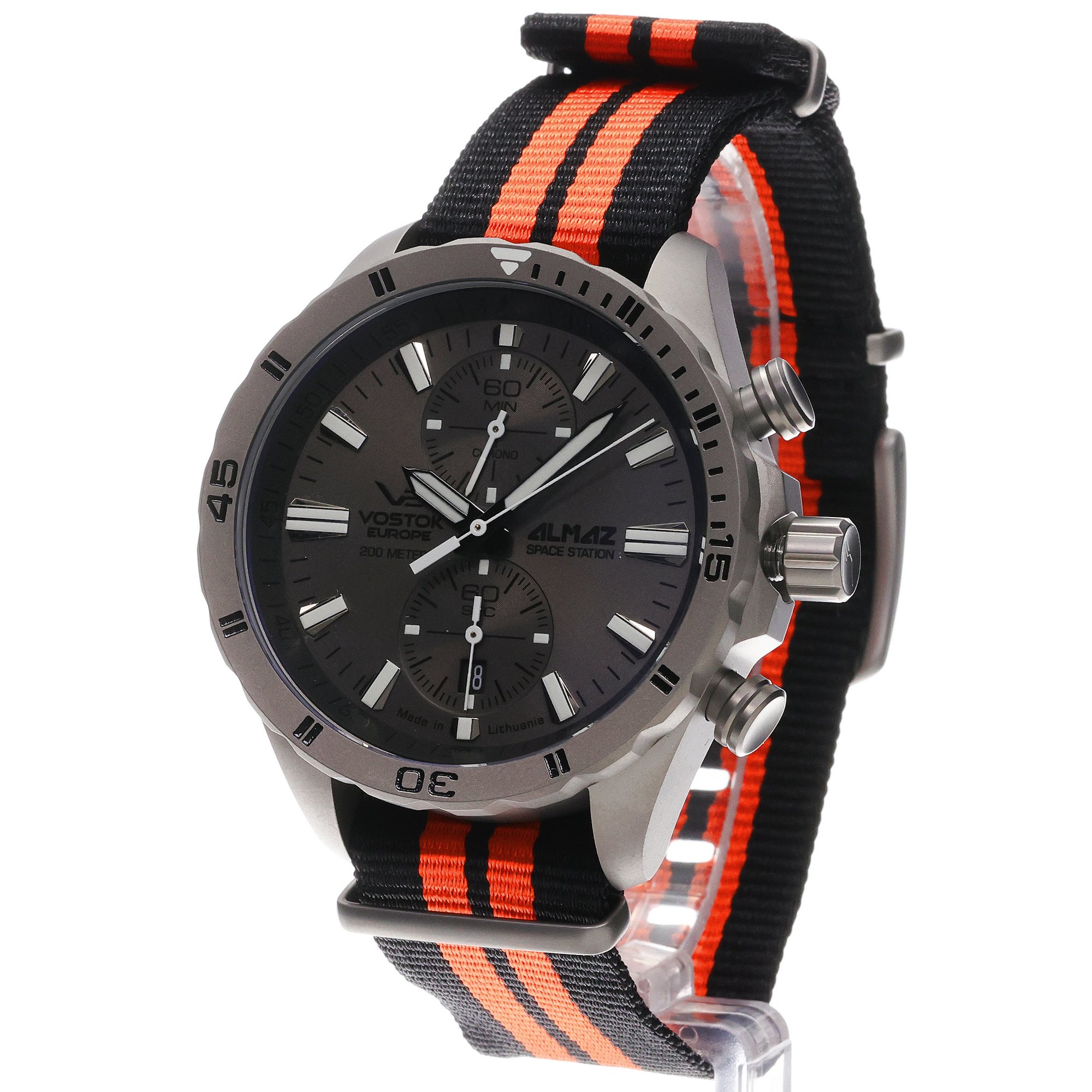 Vostok Europe 6S11-320H264N Almaz Space Station Chrono Titanium zegarek klasyczny Almaz - miniatura 2