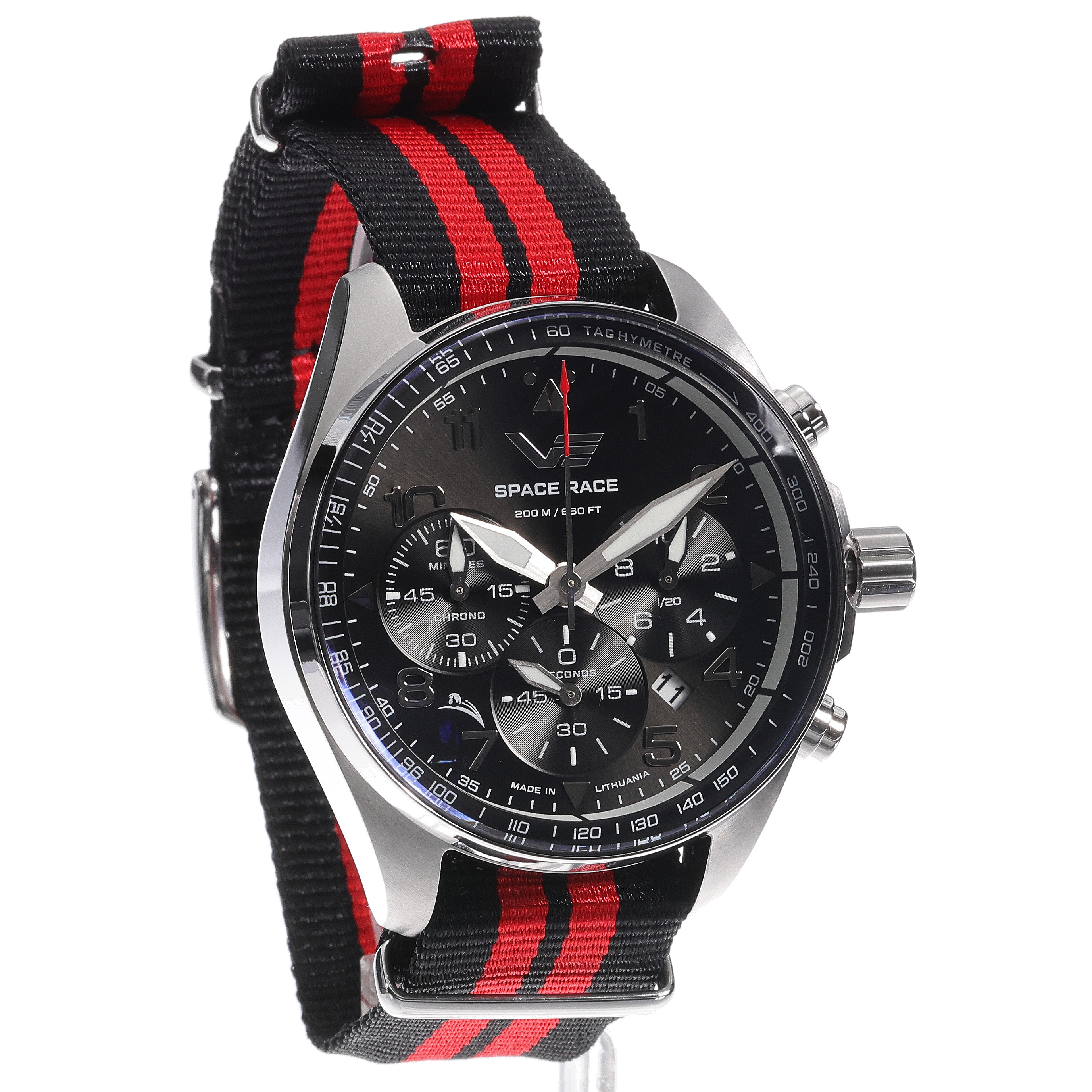 Vostok Europe 6S20-325A741NBR zegarek srebrny sportowy Space Race pasek - miniatura 3