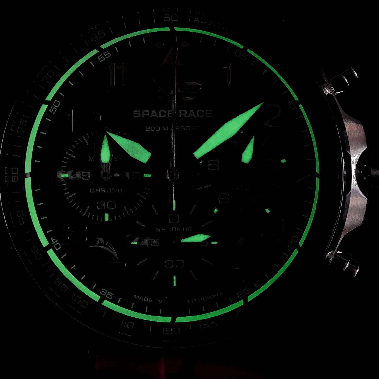 Vostok Europe 6S20-325A741SR Space Race Black Chrono zegarek sportowy Space Race