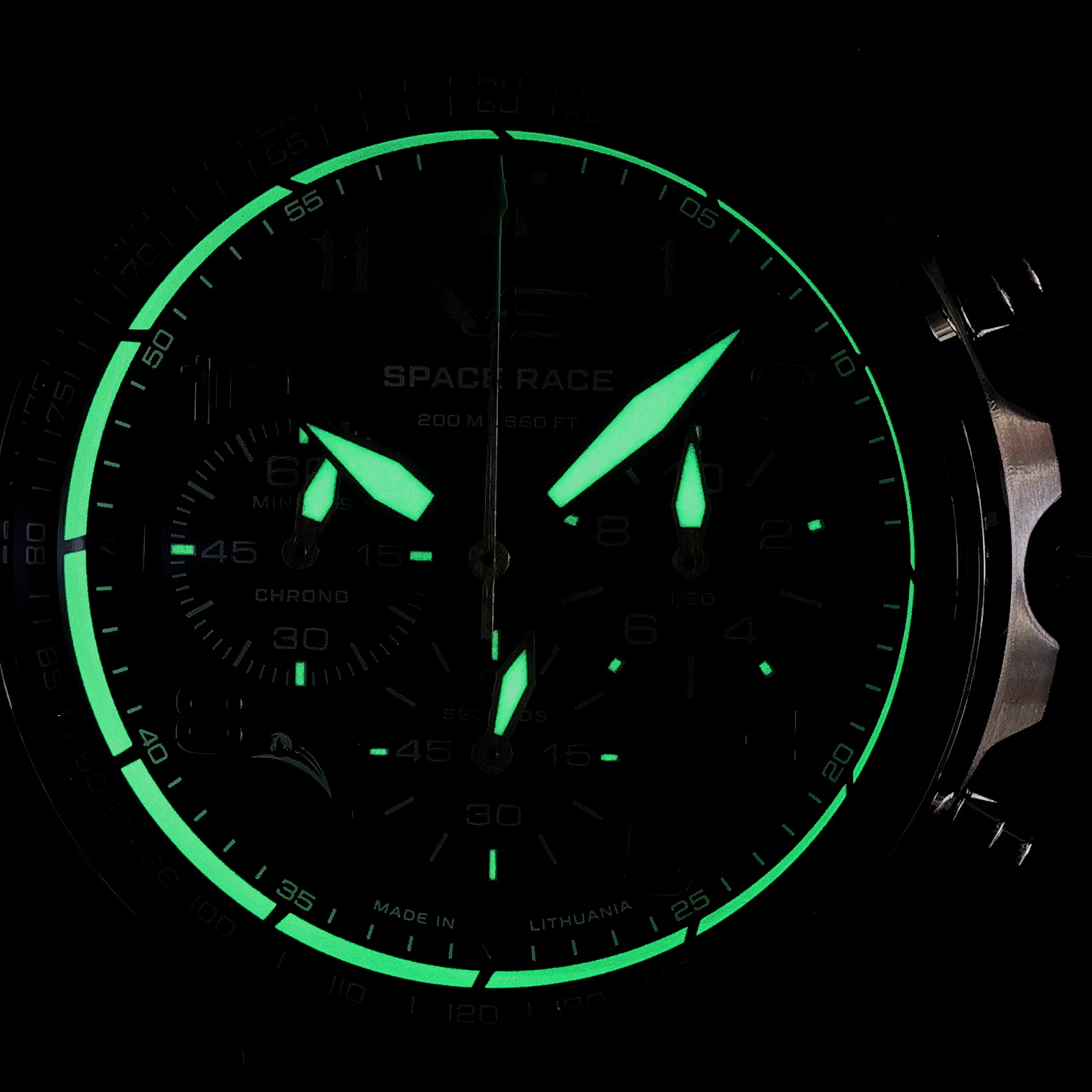 Vostok Europe 6S20-325A742SB zegarek srebrny sportowy Space Race pasek