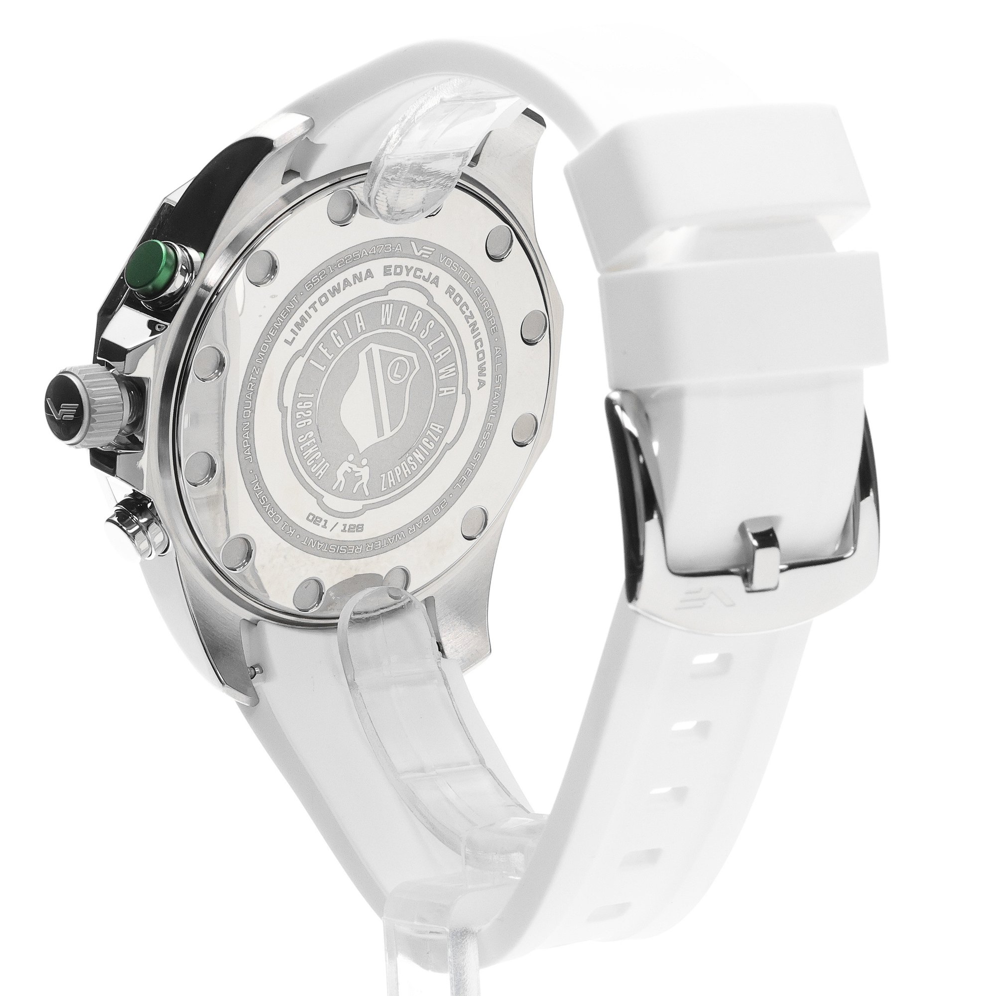 Vostok Europe 6S21-225A473-A zegarek srebrny sportowy N1 Rocket pasek