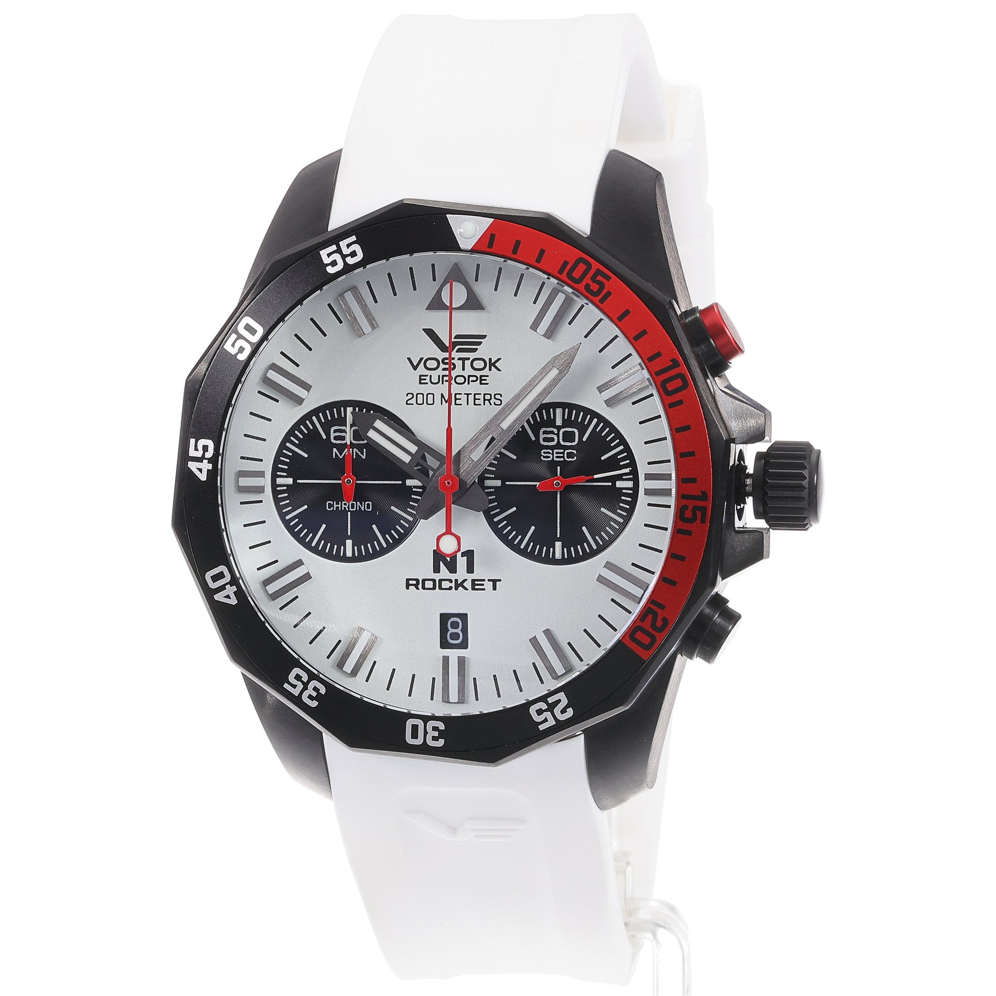 Vostok Europe 6S21-225C620SW zegarek czarny klasyczny N1 Rocket pasek - miniatura 2