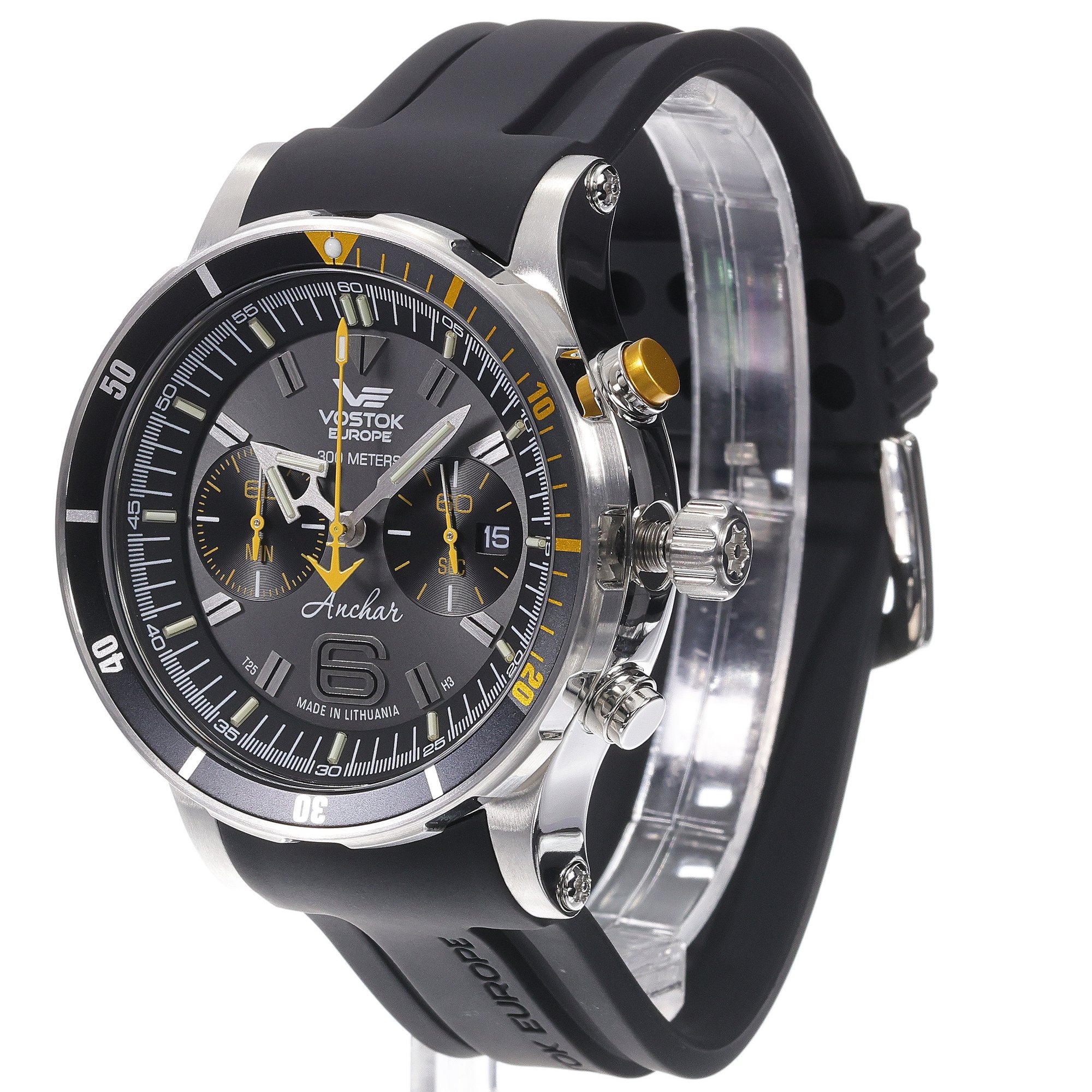 Vostok Europe 6S21-510A584S zegarek srebrny sportowy Anchar pasek - miniatura 2