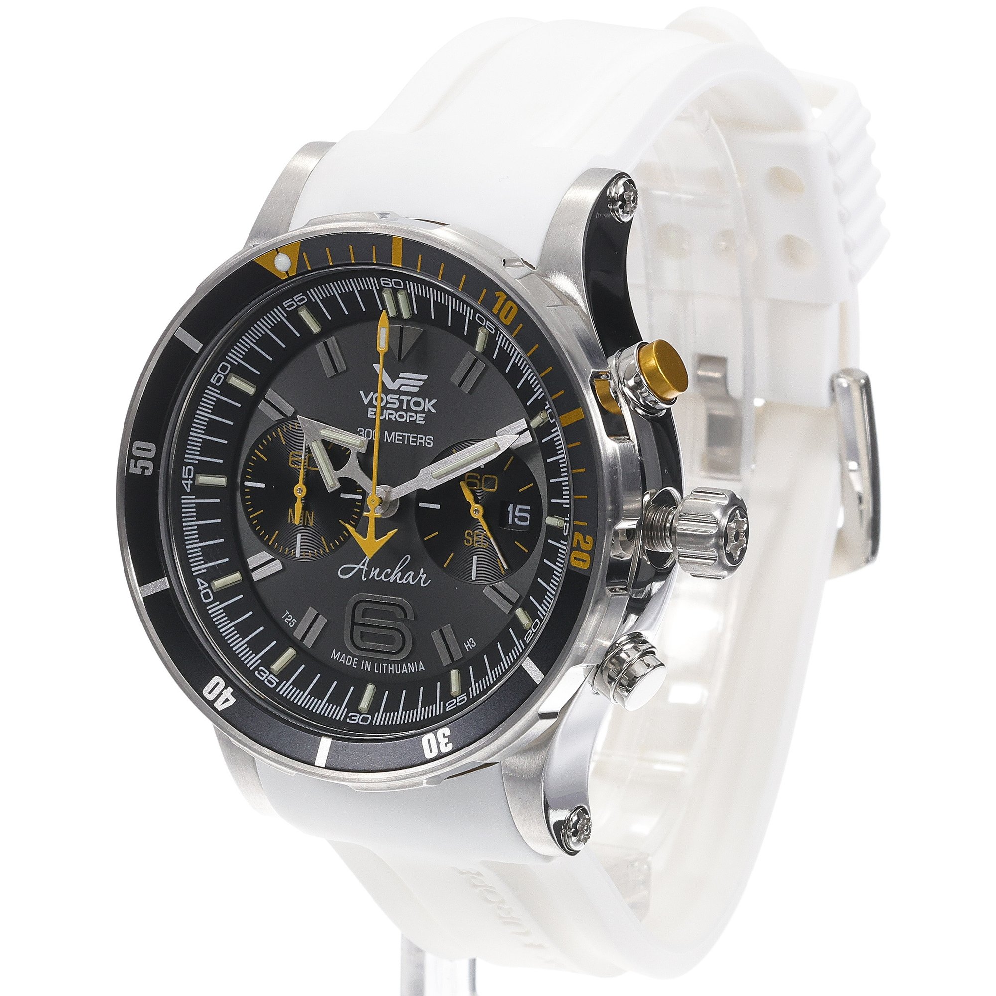 Vostok Europe 6S21-510A584SW zegarek srebrny sportowy Anchar pasek - miniatura 2